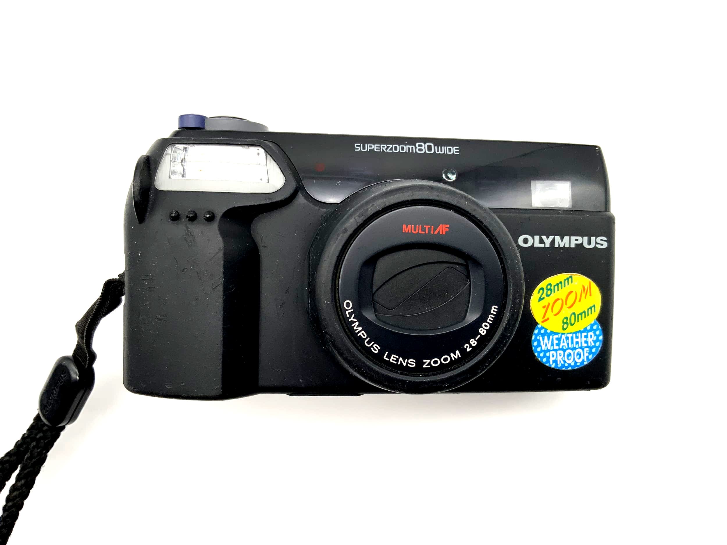 Appareil photo compact grand angle Olympus Superzoom 80, objectif 35 mm, mise au point automatique multiple