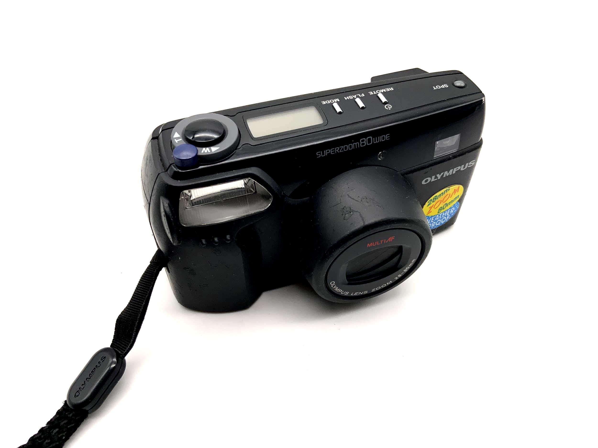 Appareil photo compact grand angle Olympus Superzoom 80, objectif 35 mm, mise au point automatique multiple