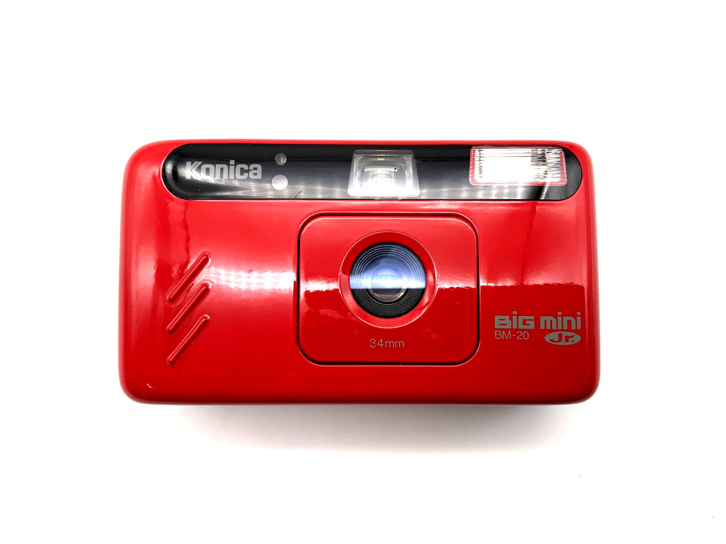 Konica Big Mini Compact Appareil photo Point &amp; Shoot 35 mm BM-20 Jr. rouge