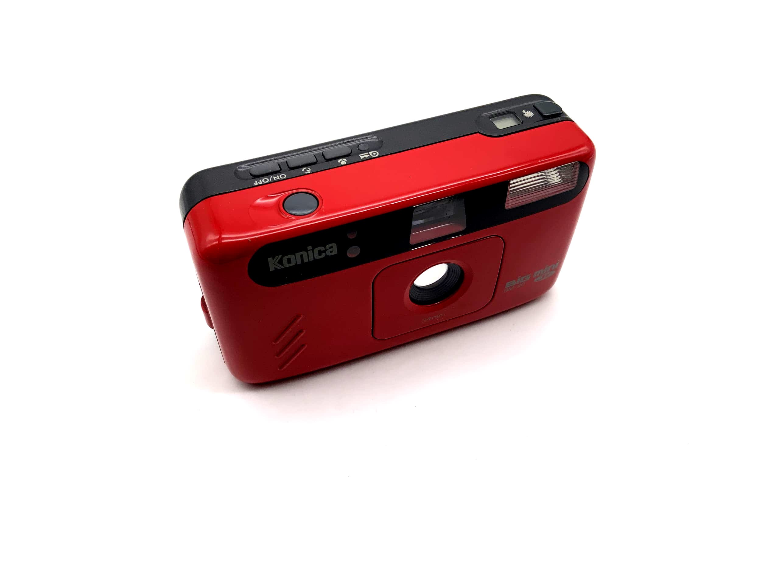 Konica Big Mini Compact Appareil photo Point &amp; Shoot 35 mm BM-20 Jr. rouge
