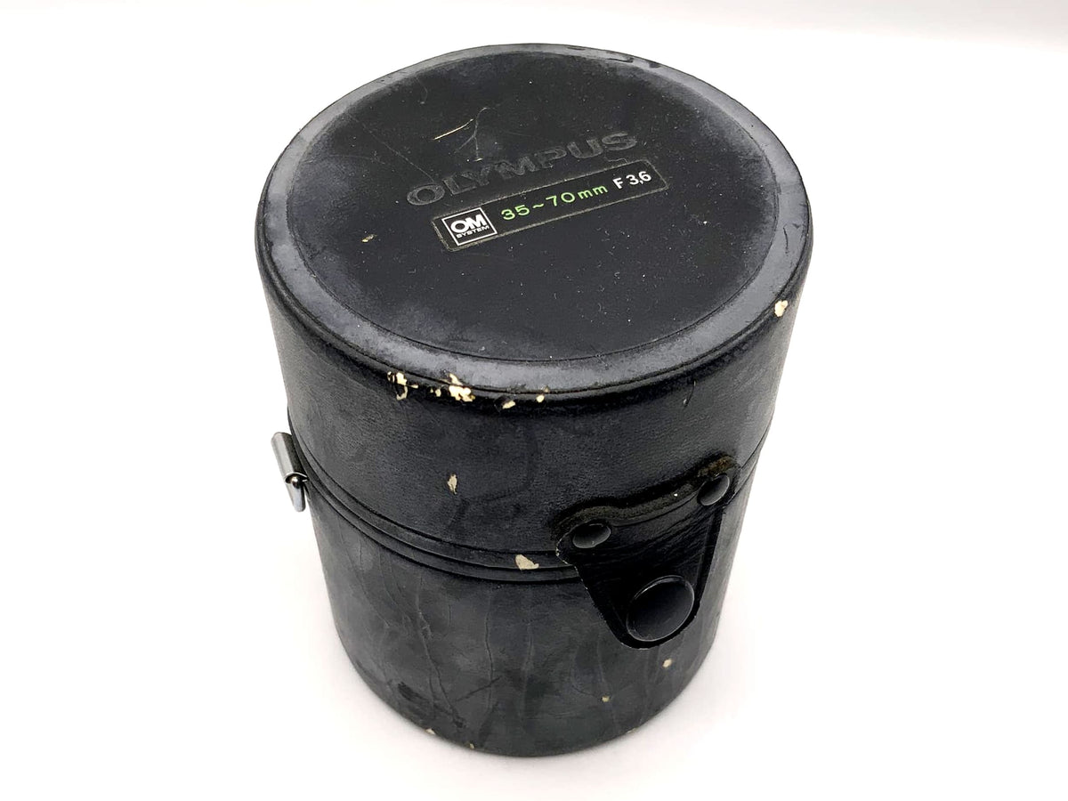 Étui pour objectif Olympus, noir, env. 11x9cm, pour objectif OM 35-70mm F3.6.