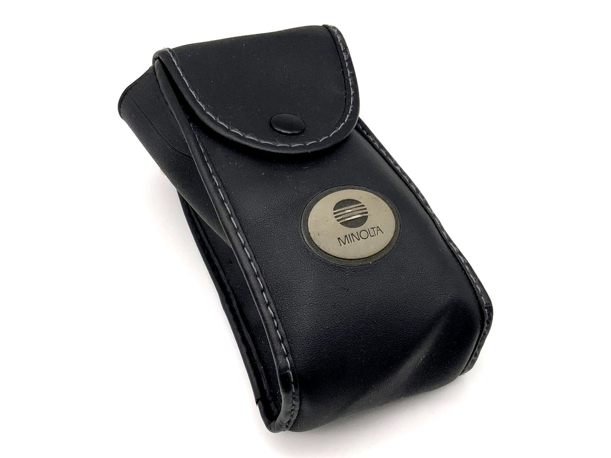 Minolta leather ready bag, black, universal camera bag