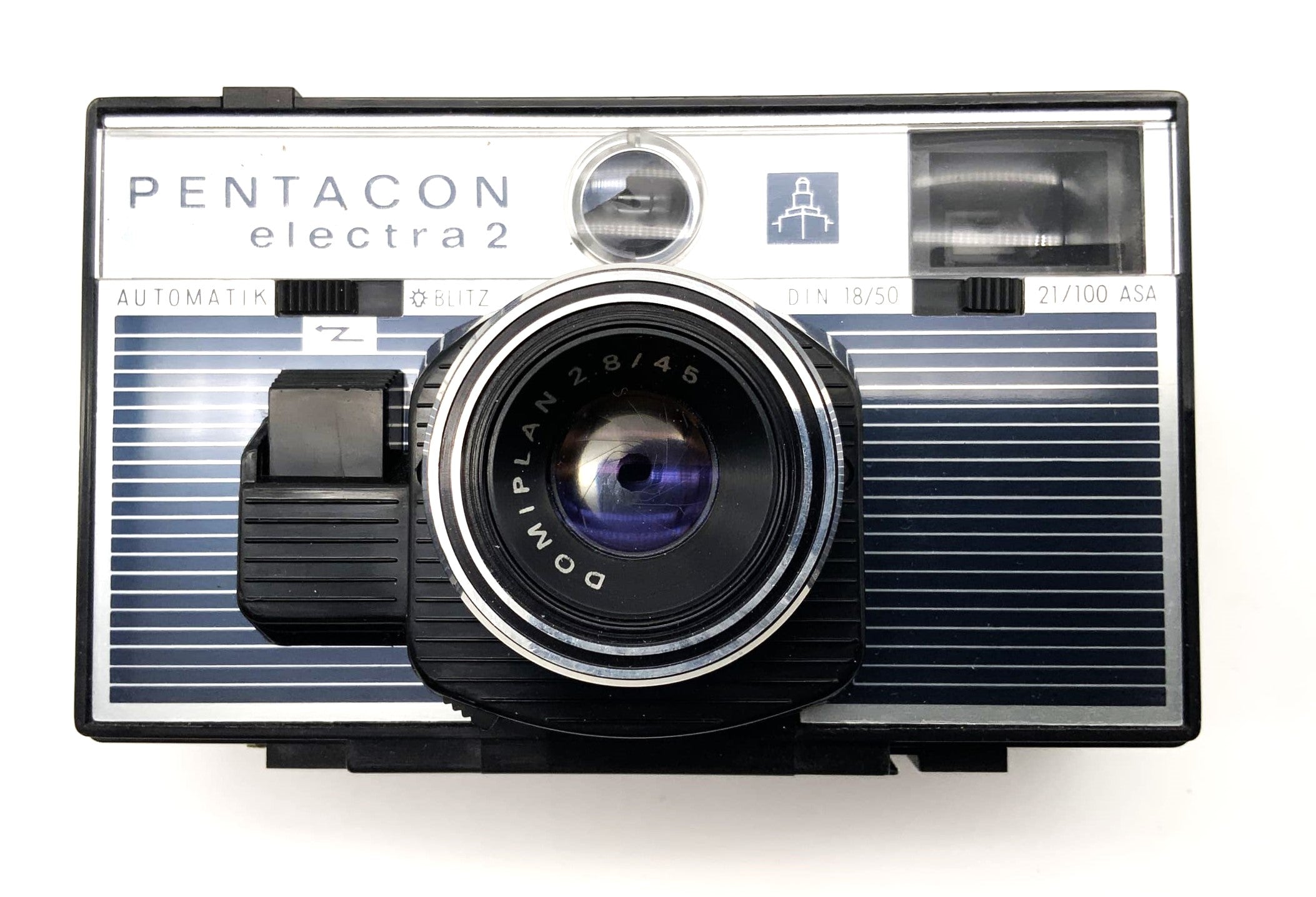 Appareil photo télémétrique Pentacon Electra 2 avec objectif Domiplan 45 mm f/2,8 (format compact 35 mm).