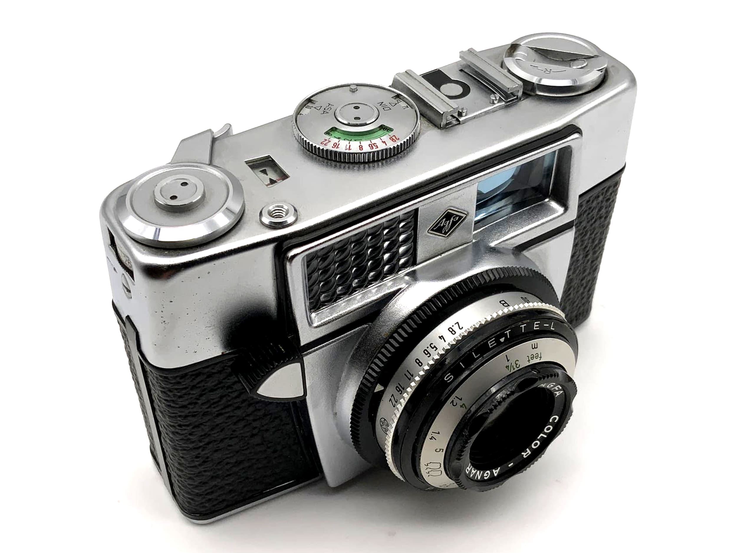 Appareil photo télémétrique Agfa Silette-L avec objectifs Color Agnar 45 mm 1:2.8 et 35 mm Prontor 125.