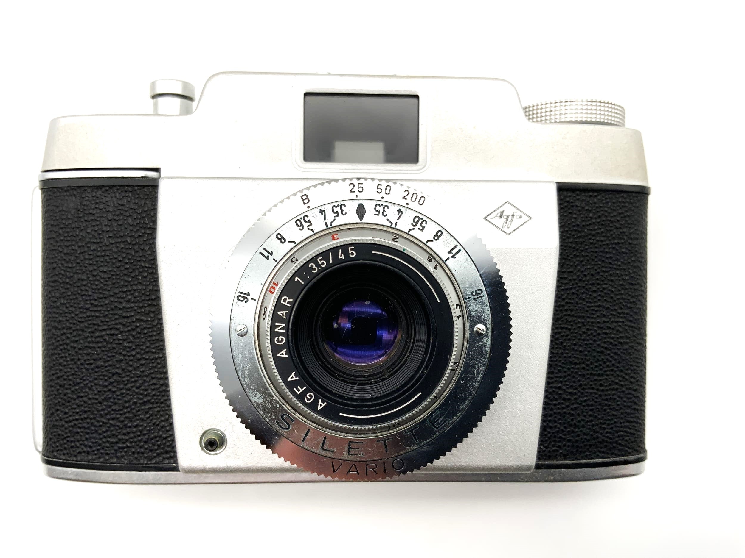 Appareil photo compact Agfa Silette Vario avec viseur et objectif Color Agnar 45 mm f/2,8 (format 35 mm).