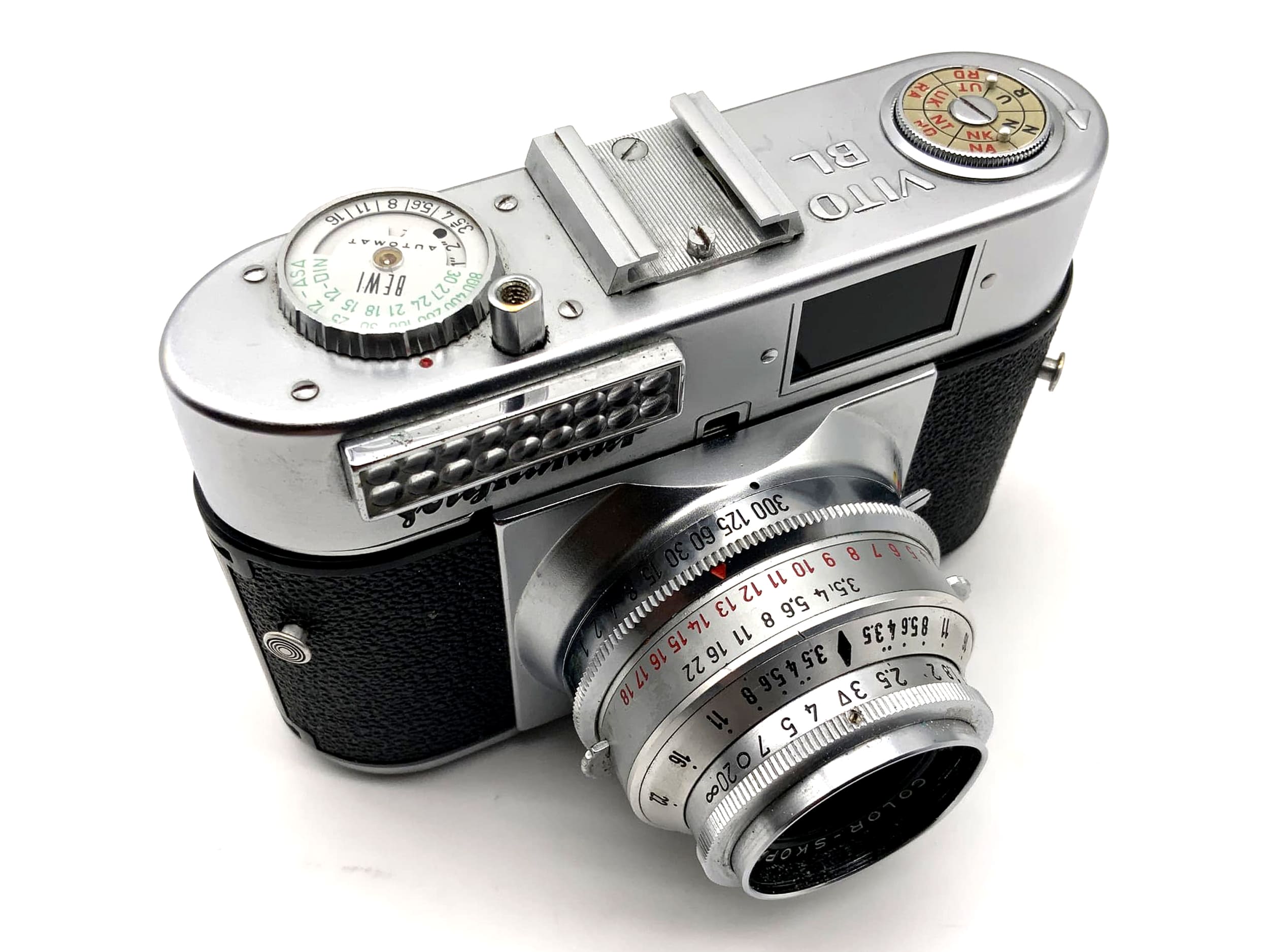 Appareil photo à viseur Voigtländer Vito BL avec objectifs Color Skopar 50 mm 1:3,5 et 35 mm Prontor SVS.