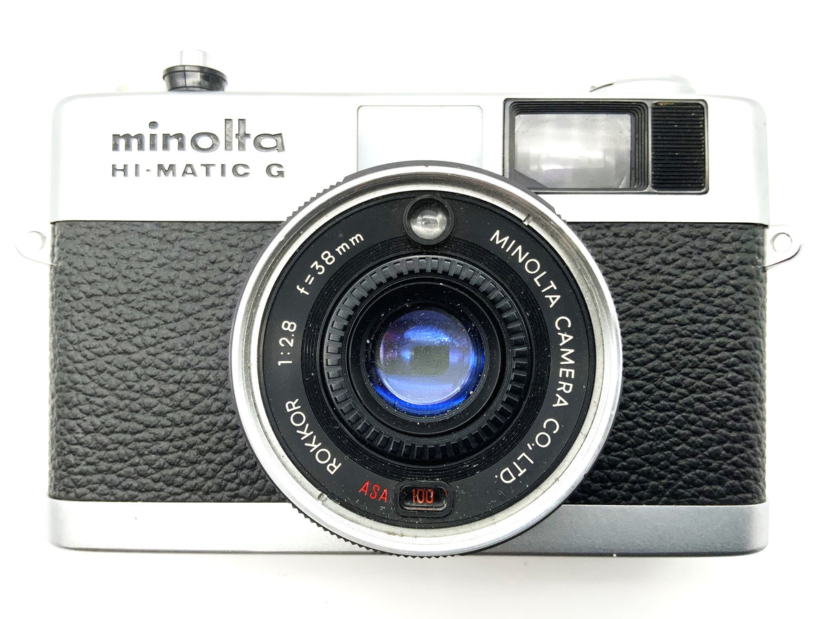 Minolta Hi-Matic G rangefinder camera with Rokkor 38mm 1:2.8 35mm compact camera