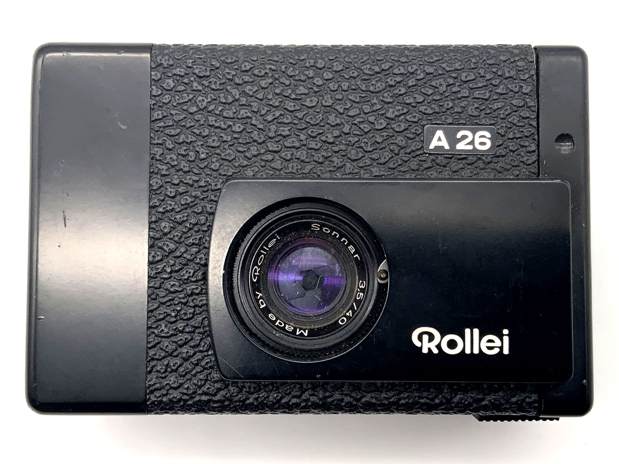 Appareil photo télémétrique Rollei A26 avec objectif Sonnar 40 mm f/3,5 et film 126 compact