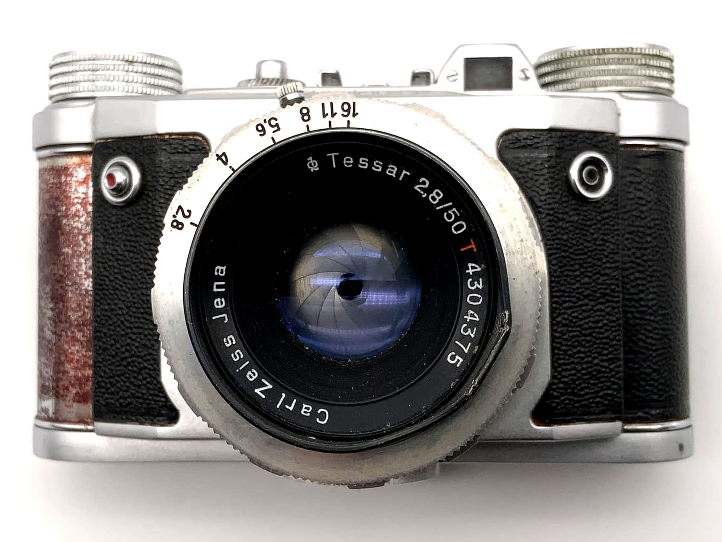 Appareil photo compact 35 mm Altix Tempor avec objectif Tessar 50 mm 1:2.8 rouge T