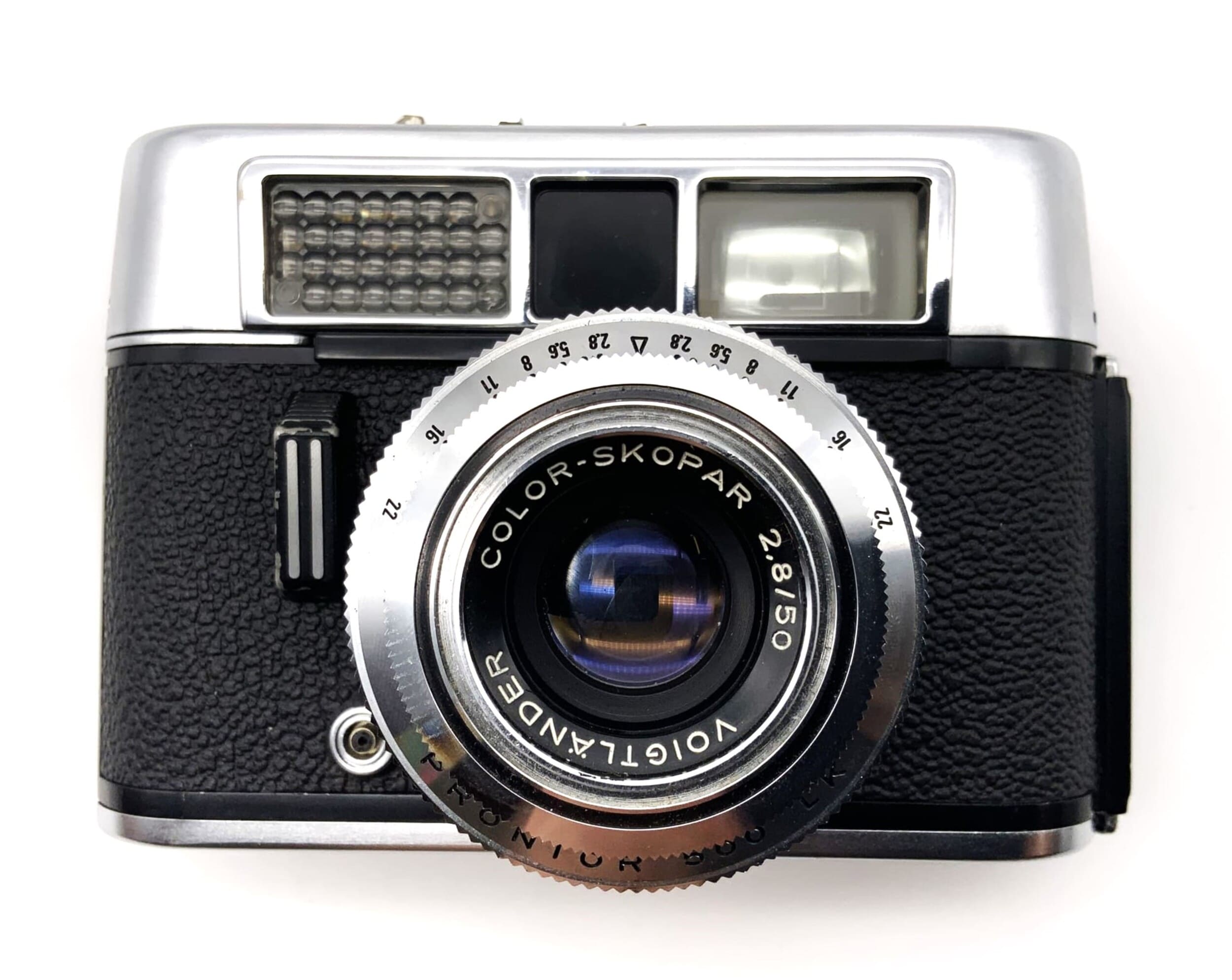 Voigtländer Vito CL rangefinder camera with Skopar 50mm 1:2.8 and 35mm Prontor 500 LK lenses