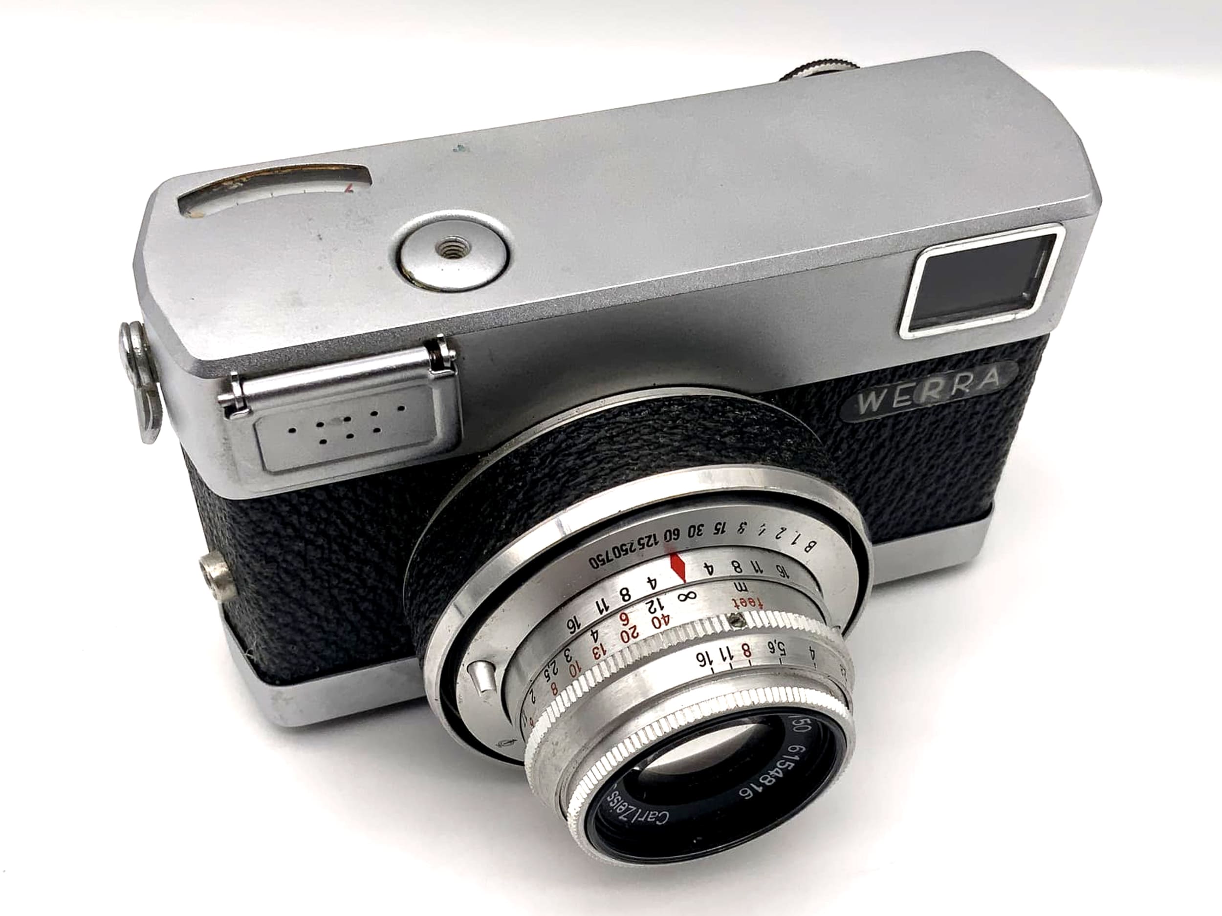 Appareil photo Carl Zeiss Werra avec viseur et objectif Tessar 50 mm f/2,8 Prestor RVS 35 mm