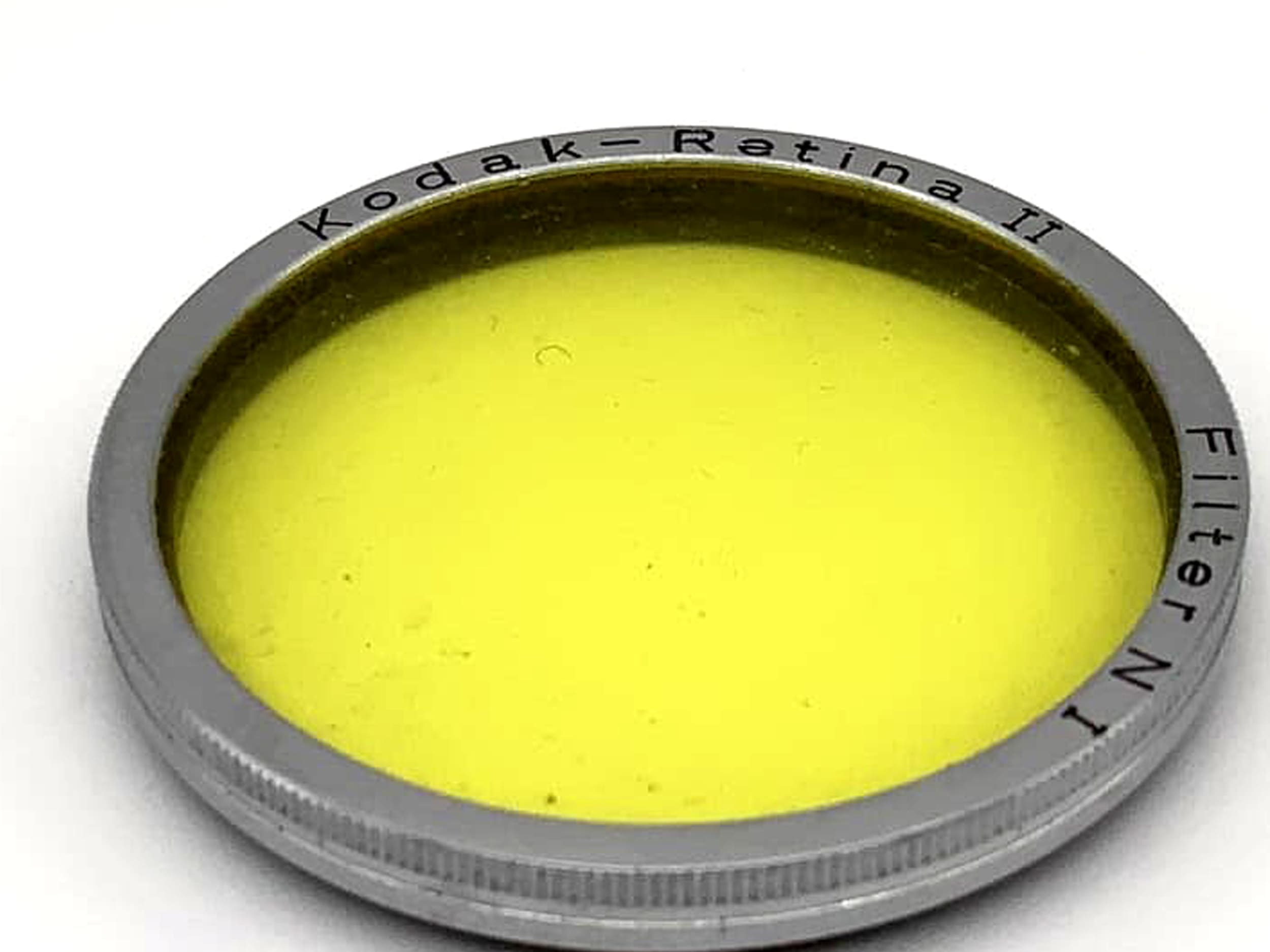 Filtre de couleur jaune Kodak 32 mm pour Retina II, filetage interne en nickel