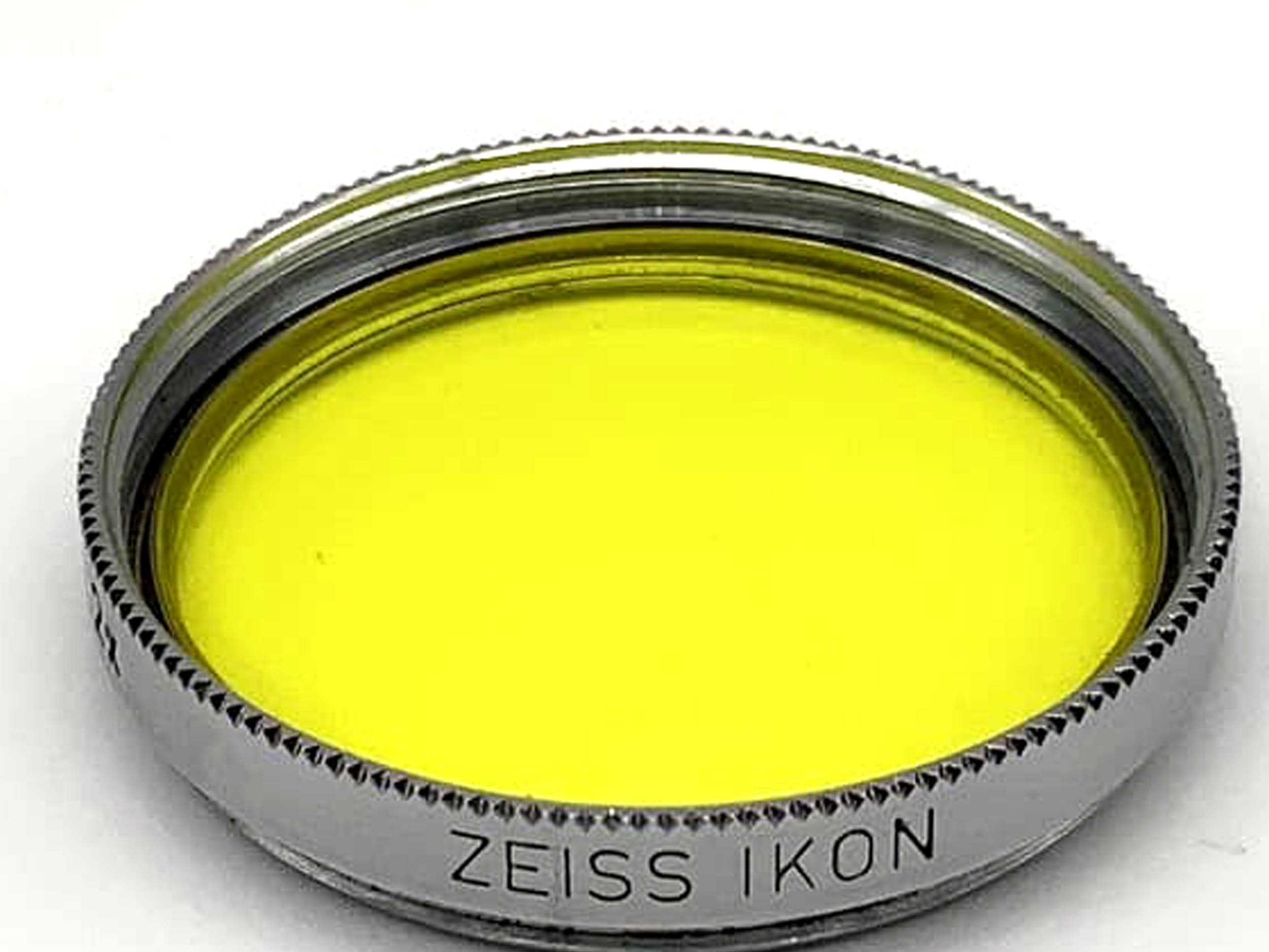 Filtre de couleur Zeiss Ikon 27 mm, jaune -1 S27 G, filetage circulaire (2x).