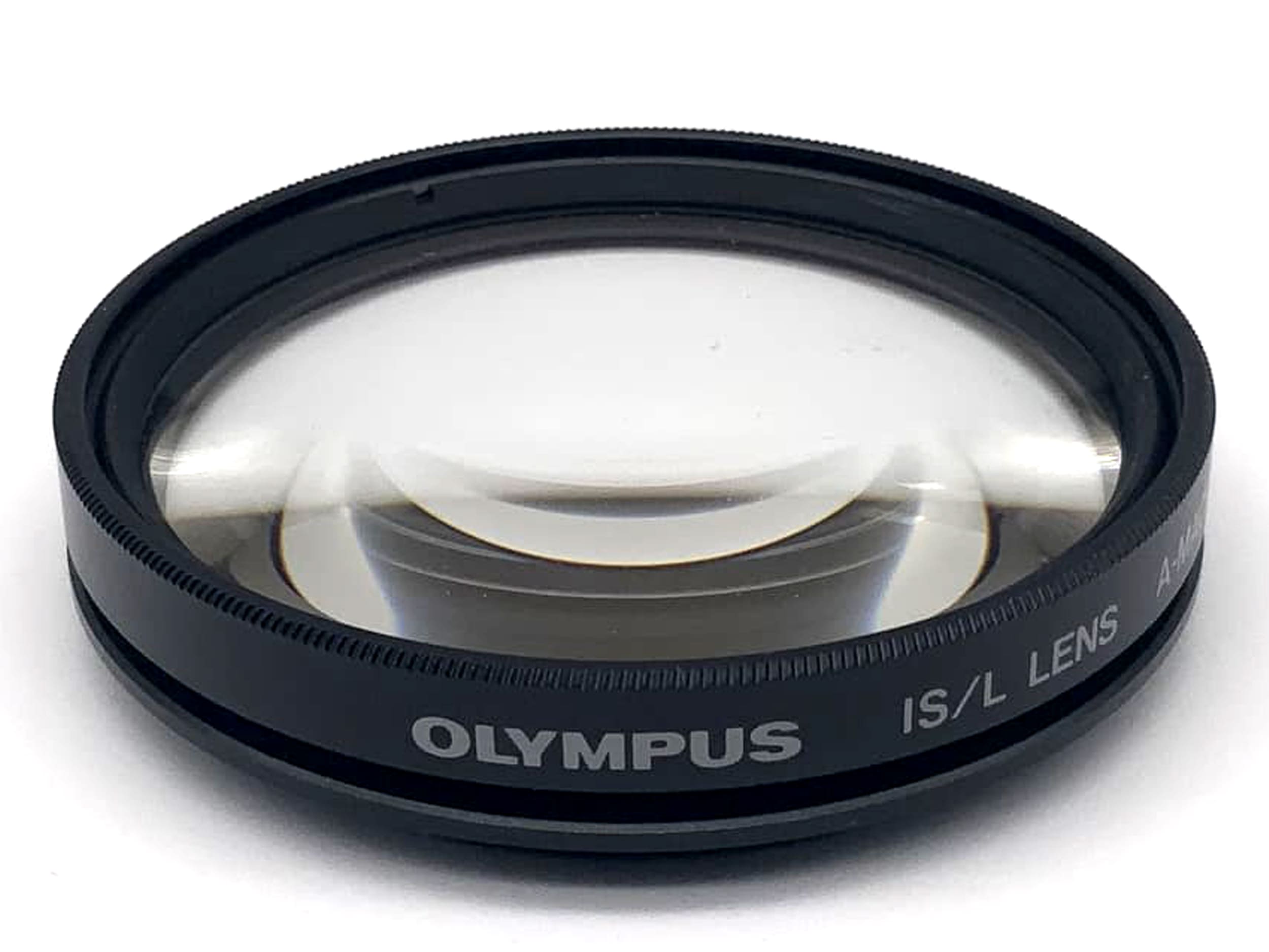 Objectif macro Olympus 49 mm avec filtre, lentille IS/L et convertisseur A-Macro HQ, focale f=40 cm