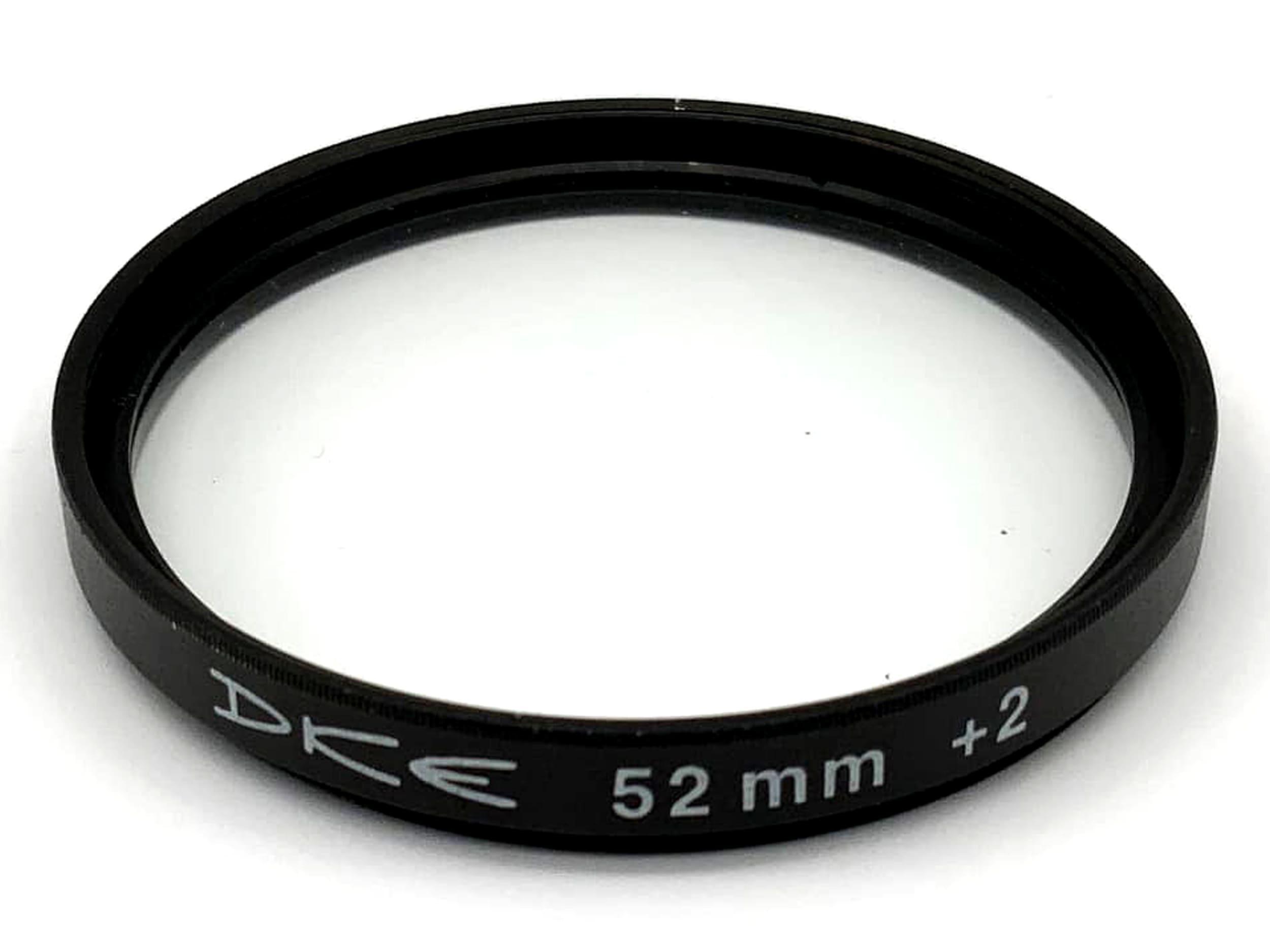 Objectif macro DKE 52 mm, filtre macro +2, filetage pour filtre macro
