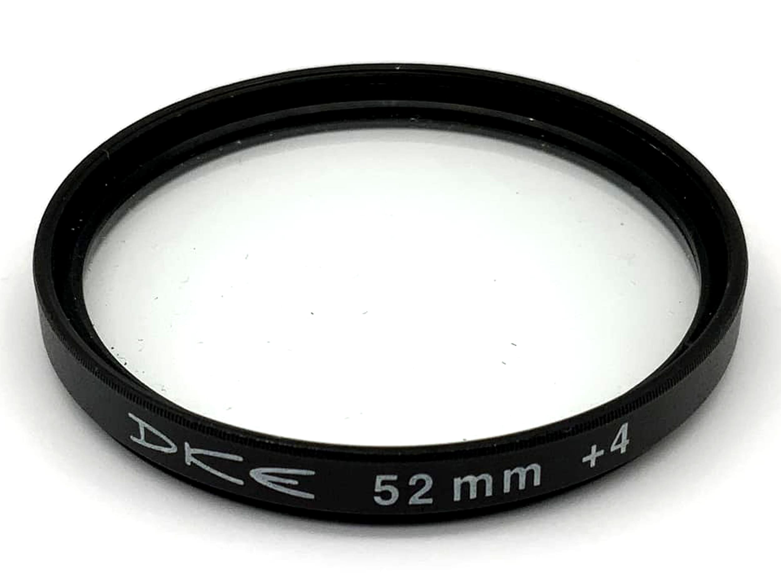 Objectif macro DKE 52 mm, filtre +4, filetage pour filtre