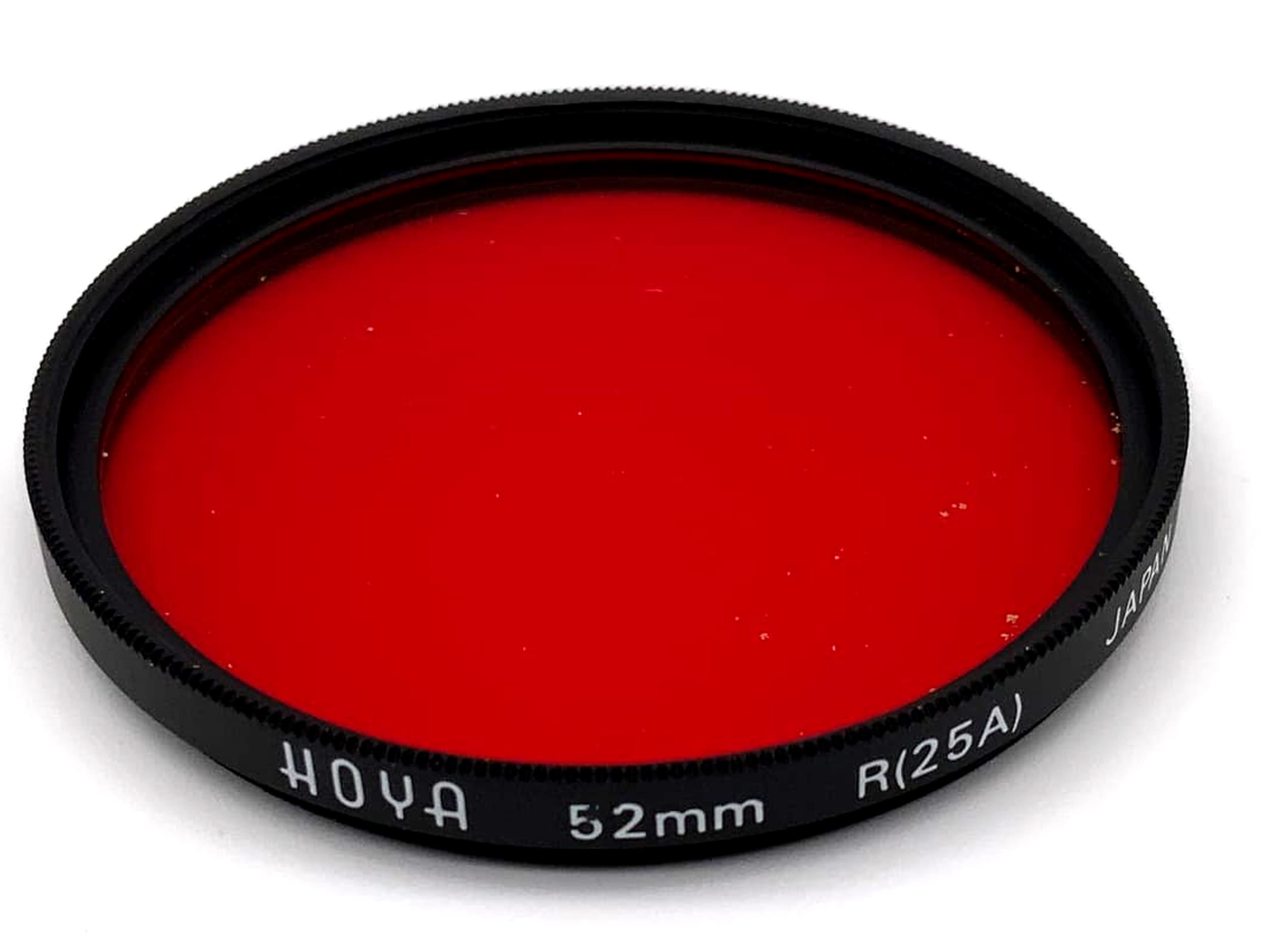 Filtre de couleur Hoya 52 mm rouge R (25A) à visser