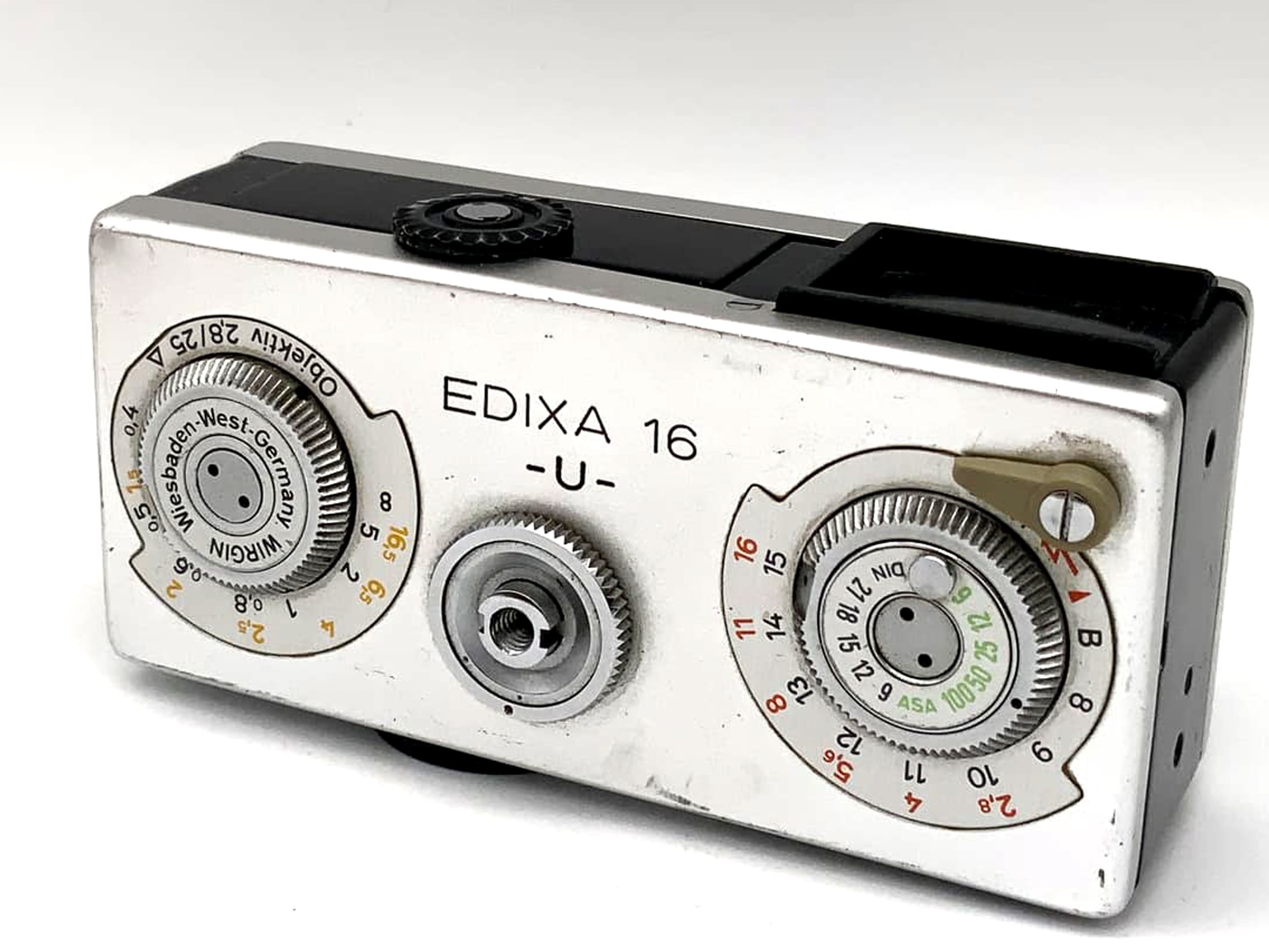 Appareil photo miniature EDIXA 16 U avec objectif subminiature 25 mm 1:2,8, appareil photo analogique