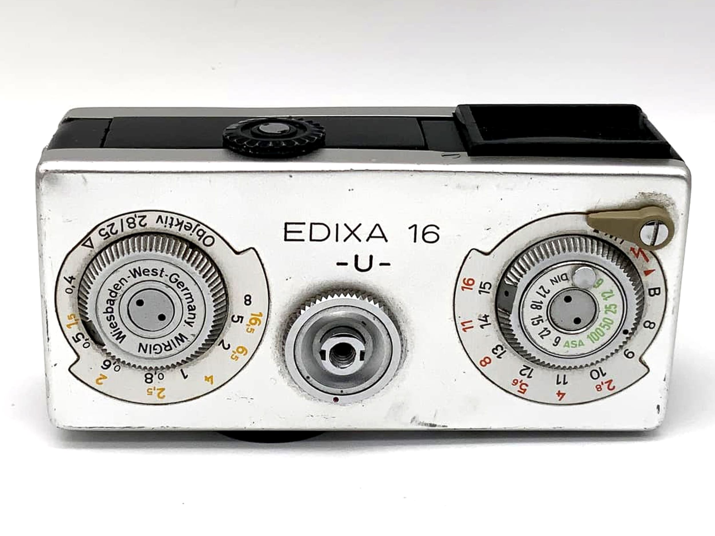 Appareil photo miniature EDIXA 16 U avec objectif subminiature 25 mm 1:2,8, appareil photo analogique