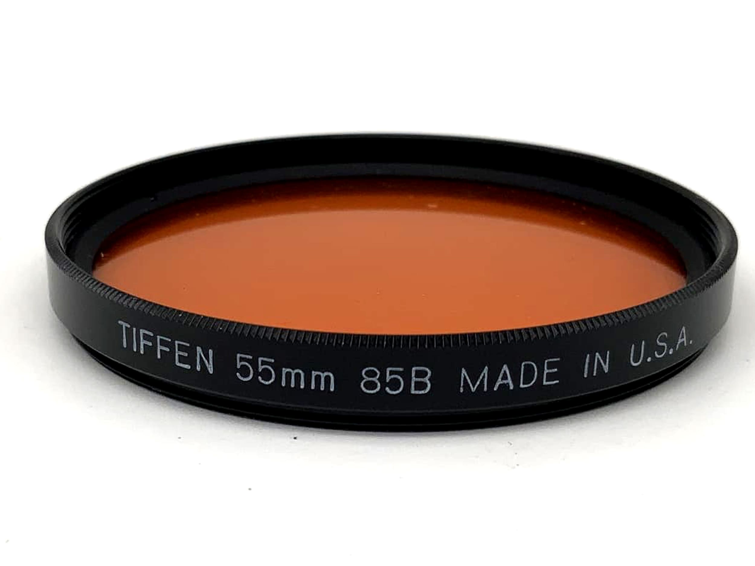 Filtre de couleur Tiffen 85B, filtre orange, filtre circulaire de 55 mm, filetage M55