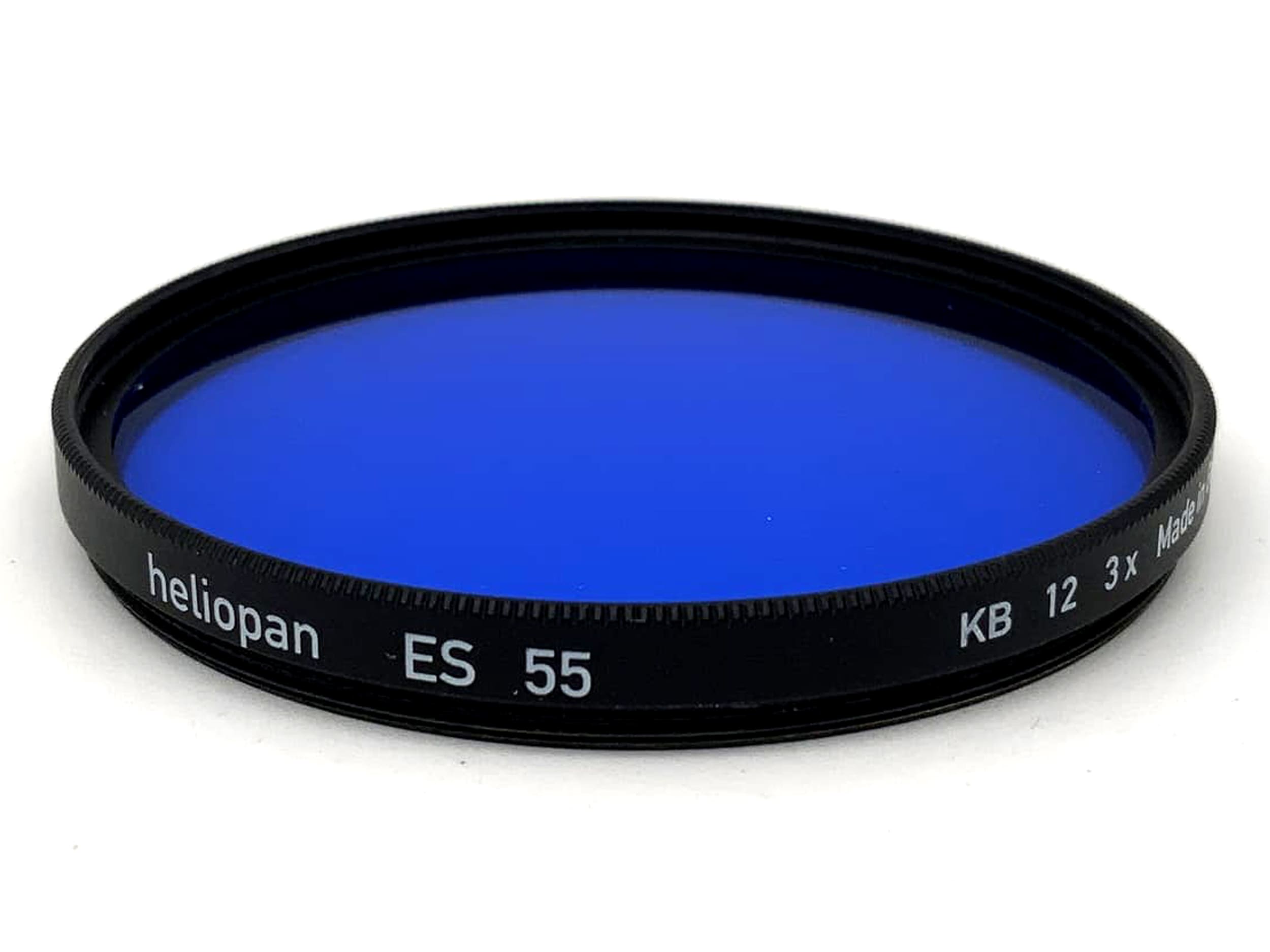 Heliopan KB 12 3x Blue Color Filter 55mm Circular Filter Thread M55