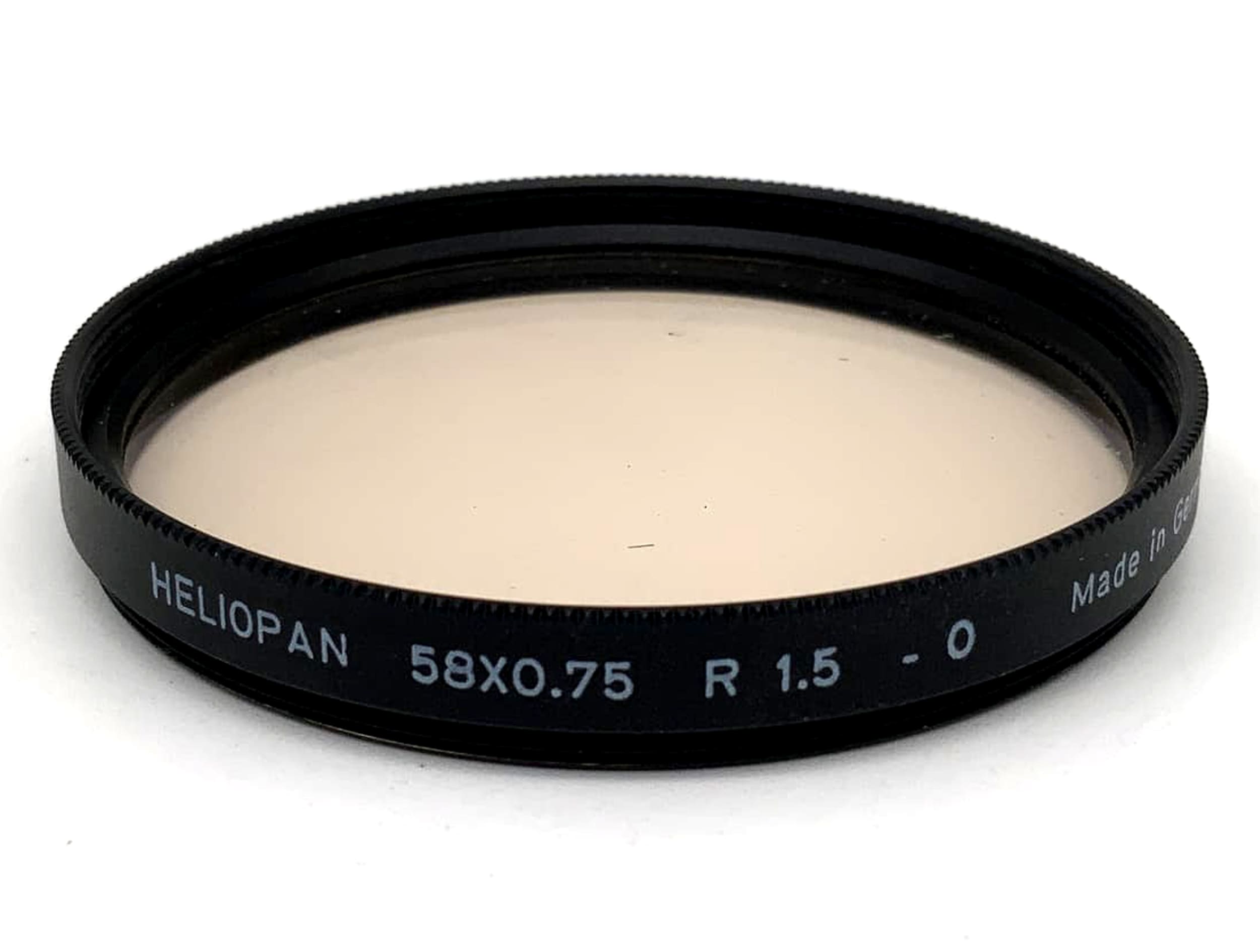 Filtre de correction Heliopan 58x0,75 R1,5 -0, filtre circulaire 58 mm M58