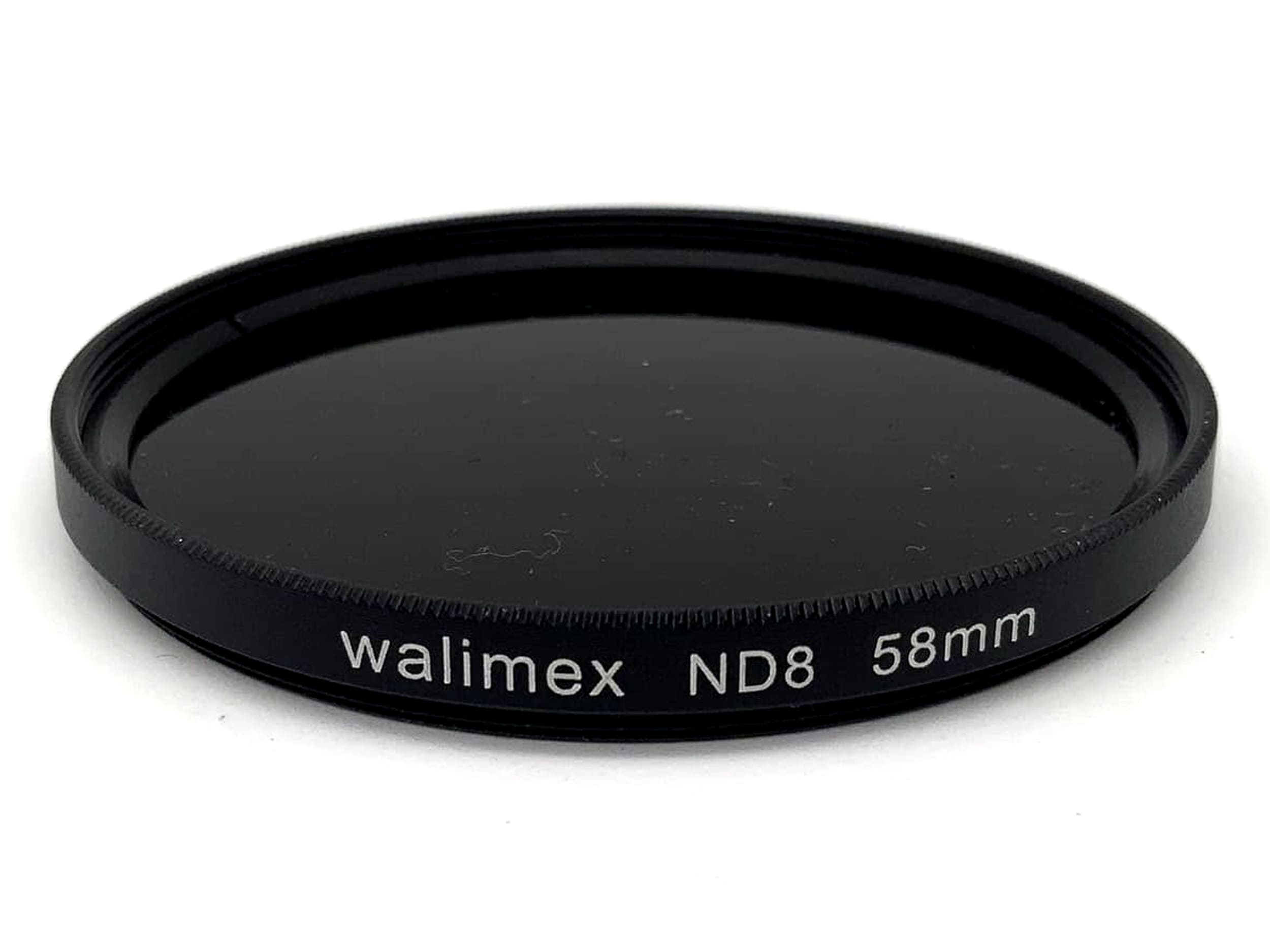 Filtre gris Walimex ND8, circulaire de 58 mm, filetage M58