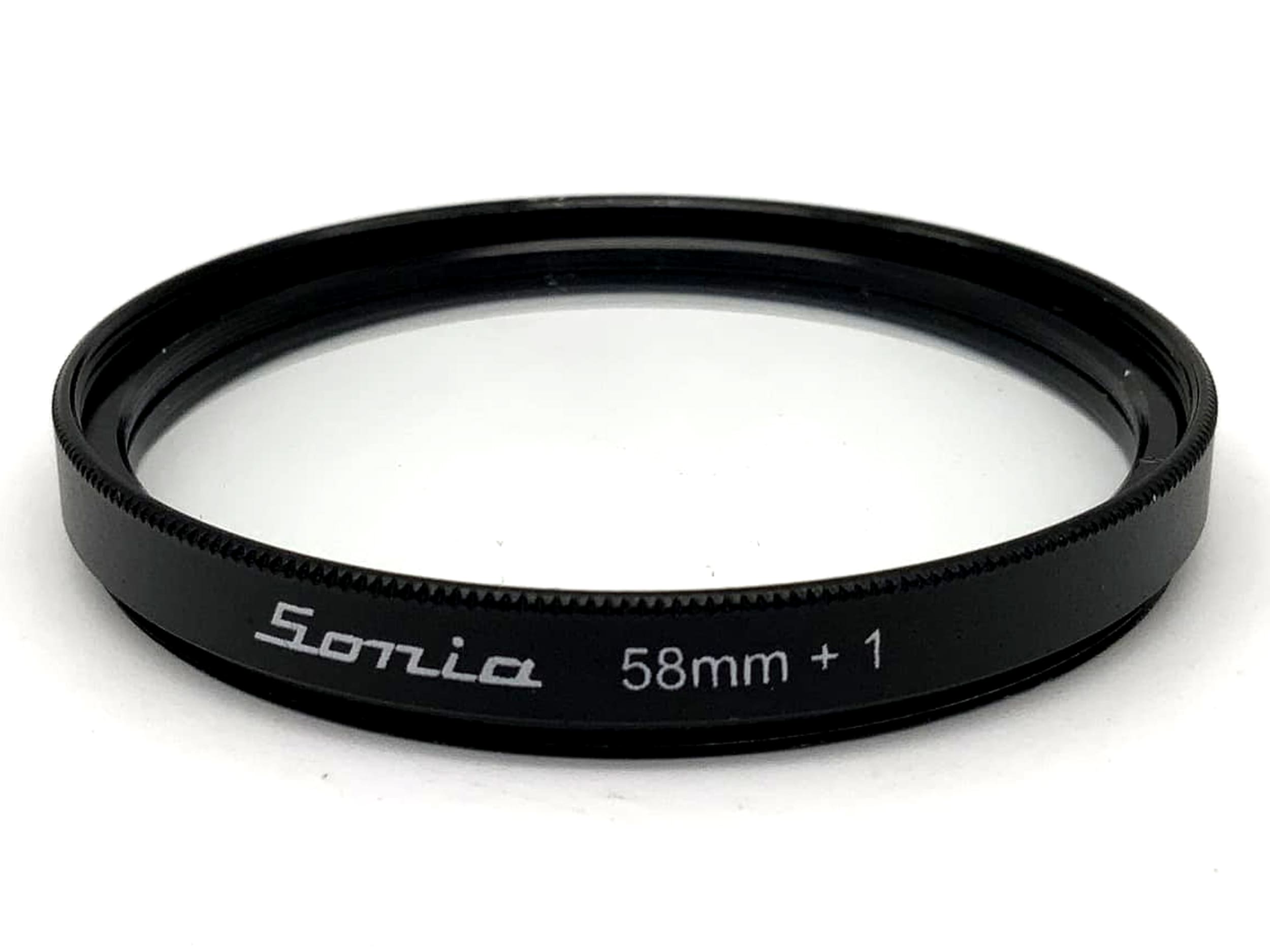 Objectif macro Sonia +1 (gros plan) Filtre circulaire 58 mm Filetage M58