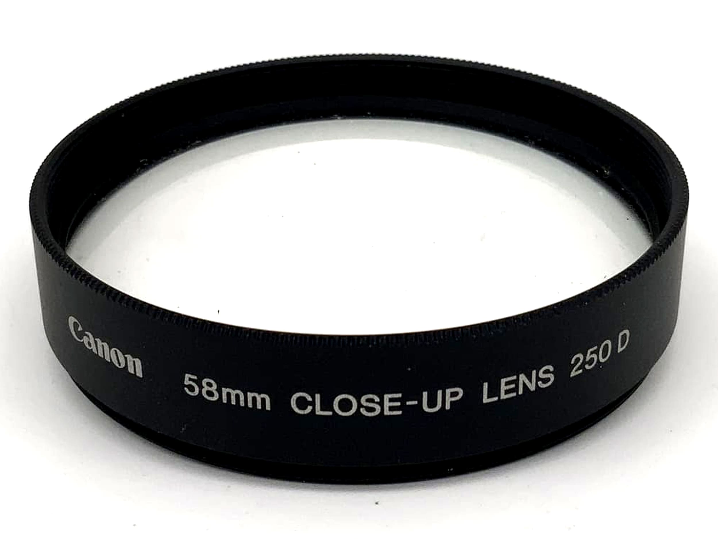 Objectif macro Canon 250D, filtre circulaire 58 mm, filetage M58