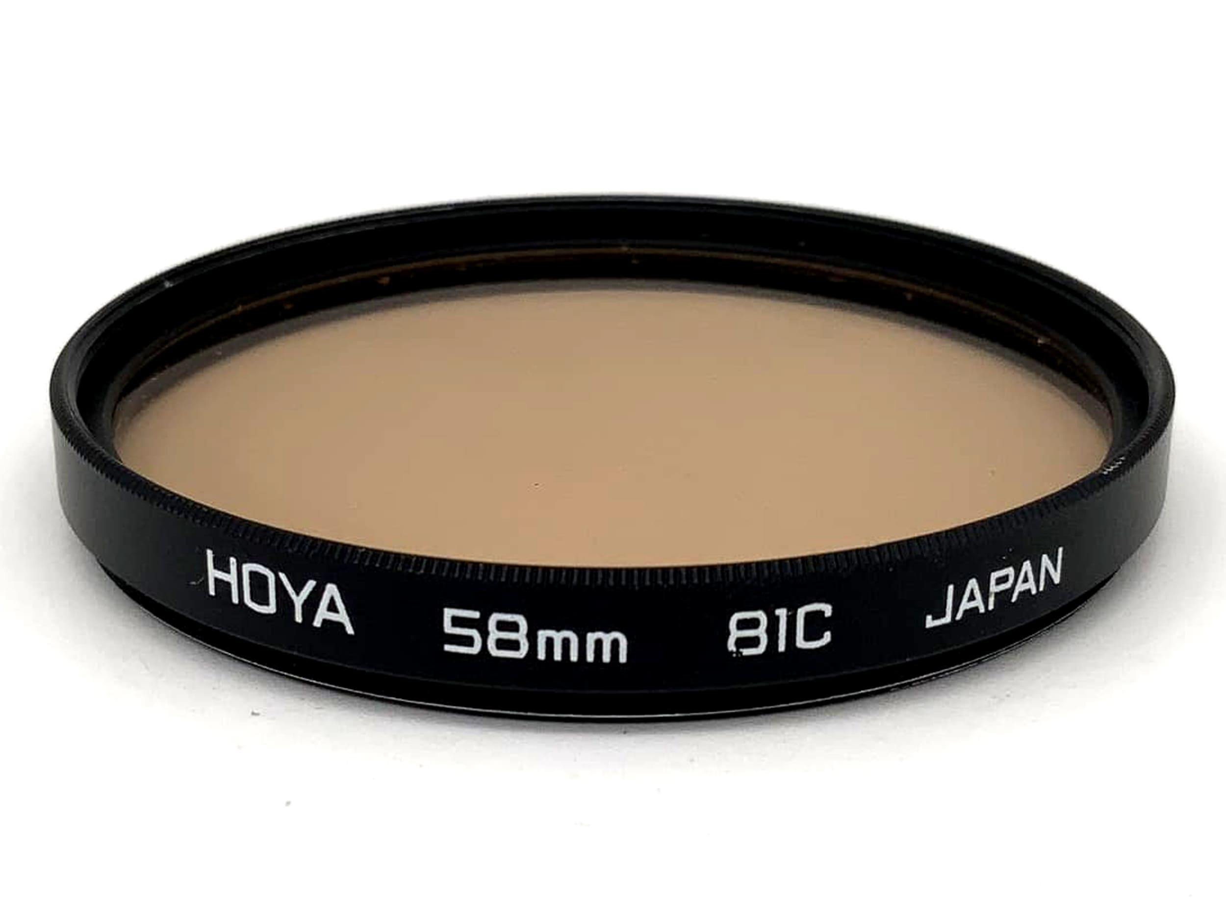 Filtre correcteur Hoya 81C, circulaire 58 mm, filetage M58