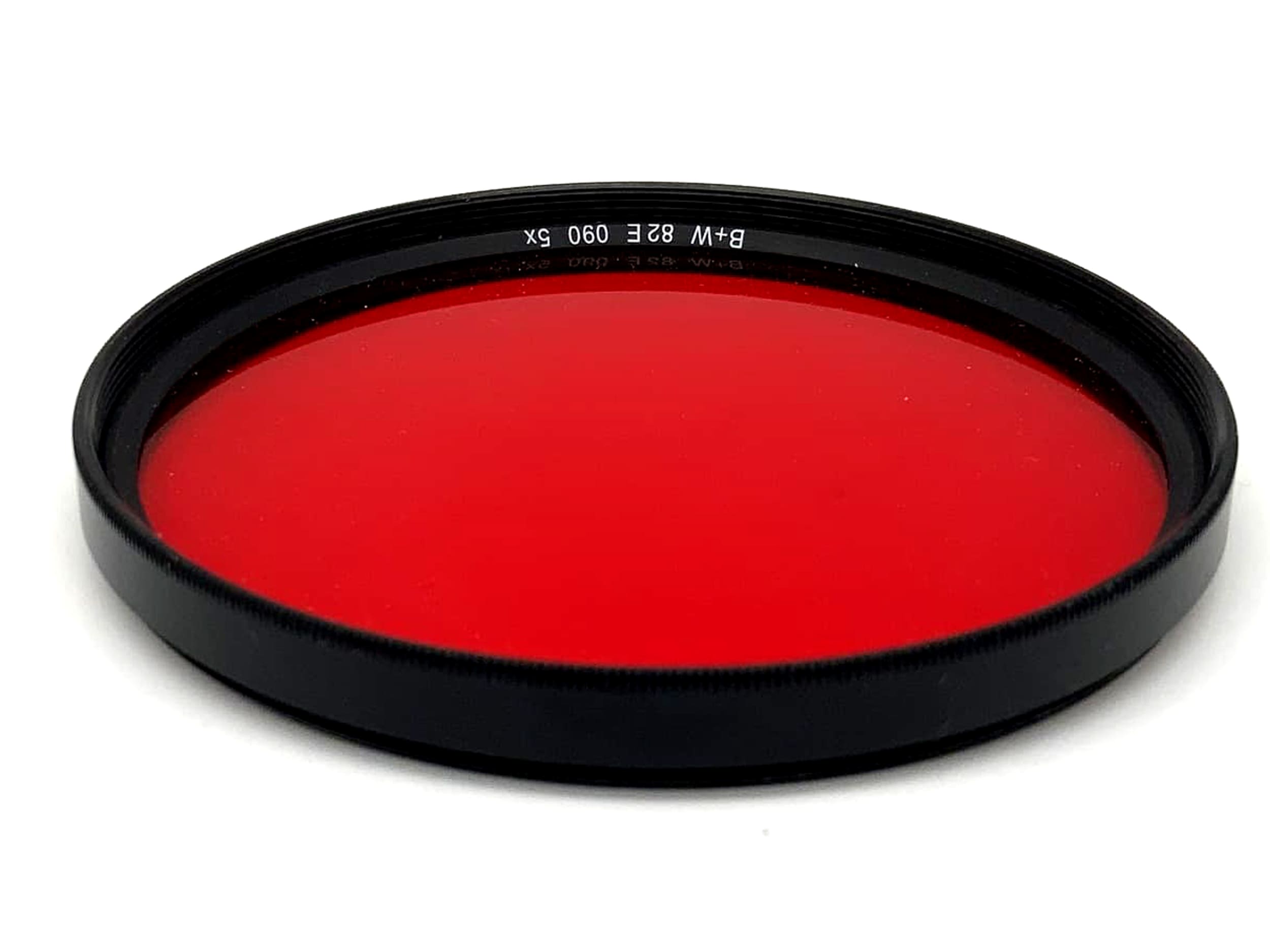 Filtre de couleur B+W 82E 090, 5 filtres rouges, filetage circulaire 82 mm M82