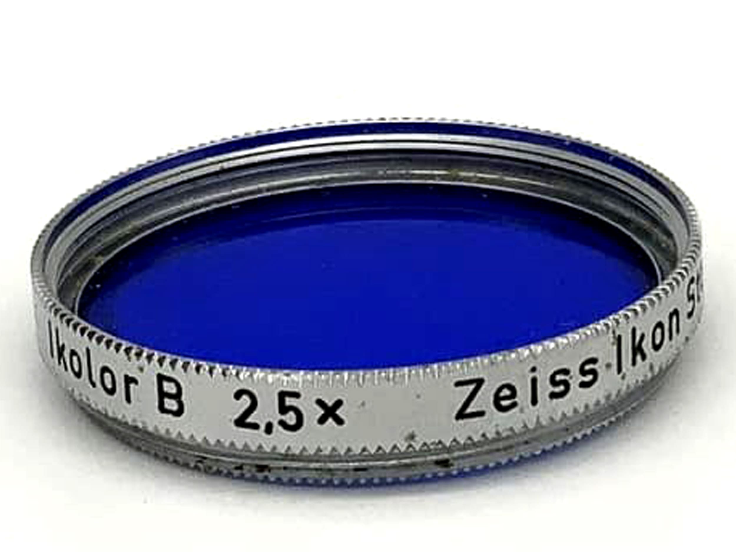 Zeiss Ikon Color Filter S27 382 Ikolor B 2.5x Blue Filter 27mm Circular
