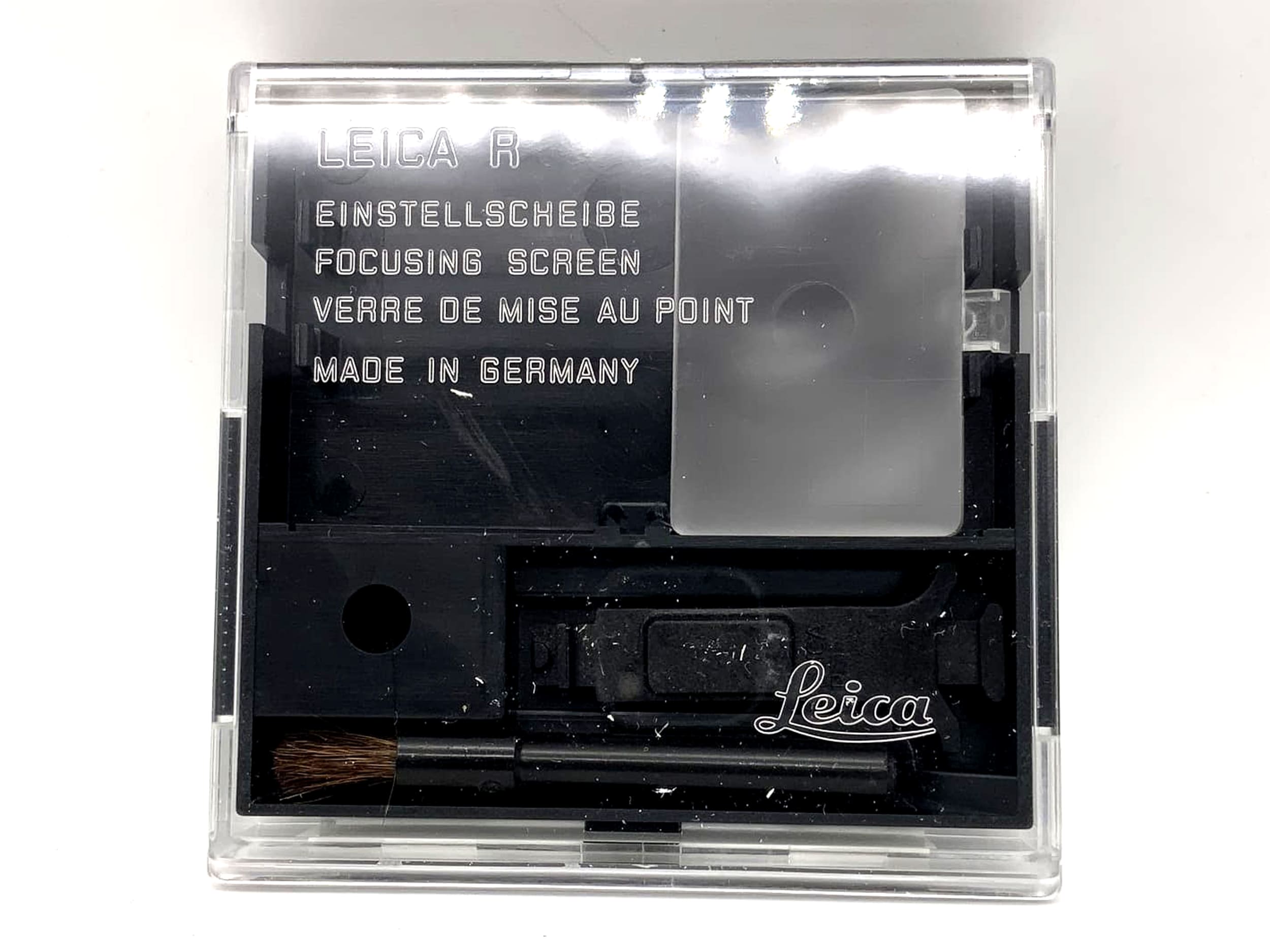 Verre de visée Leica 14306 n° 4 pour Leica R4-7, quadrillage en verre dépoli.