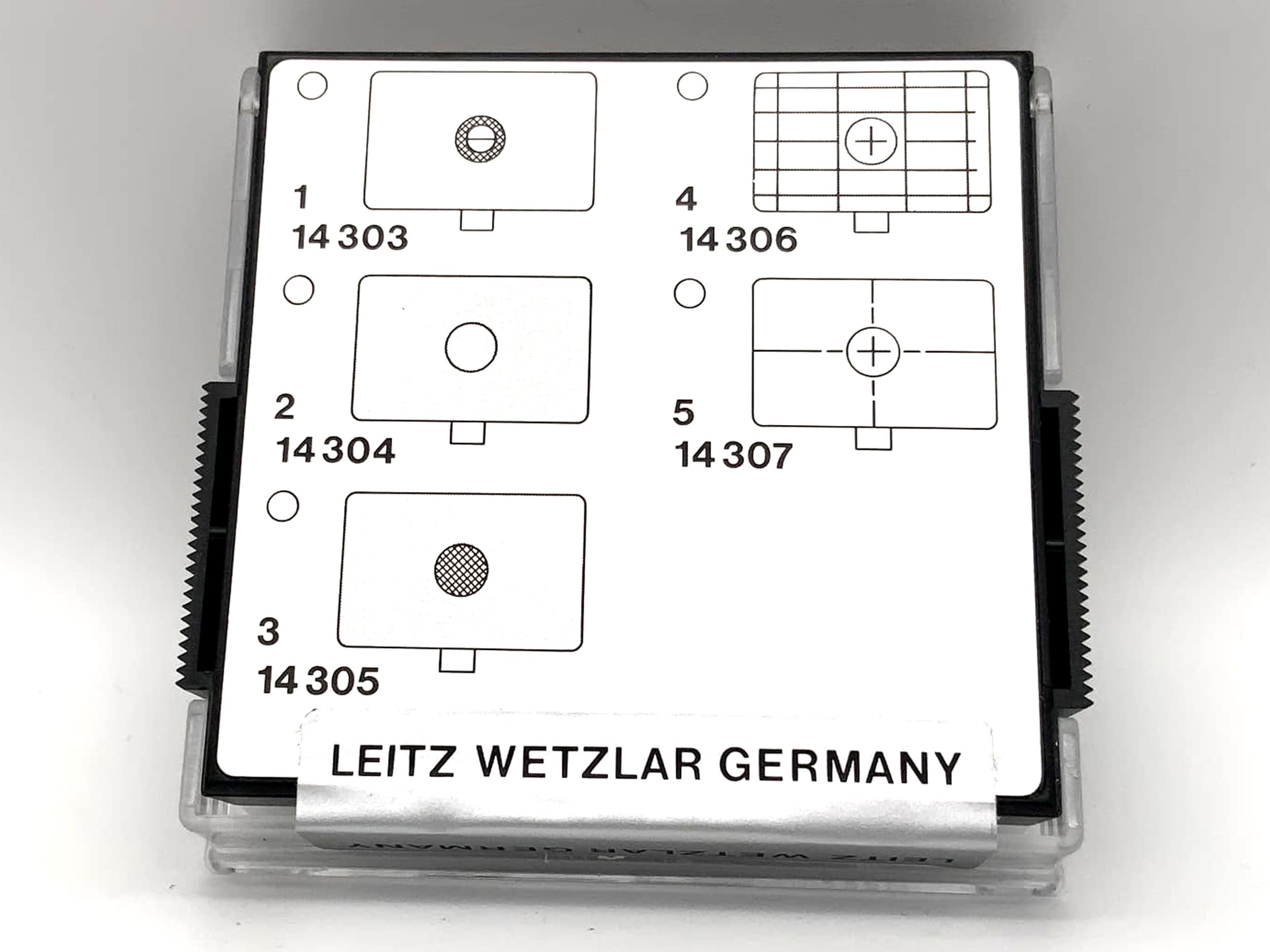 Verre de visée Leica 14306 n° 4 pour Leica R4-7, quadrillage en verre dépoli.