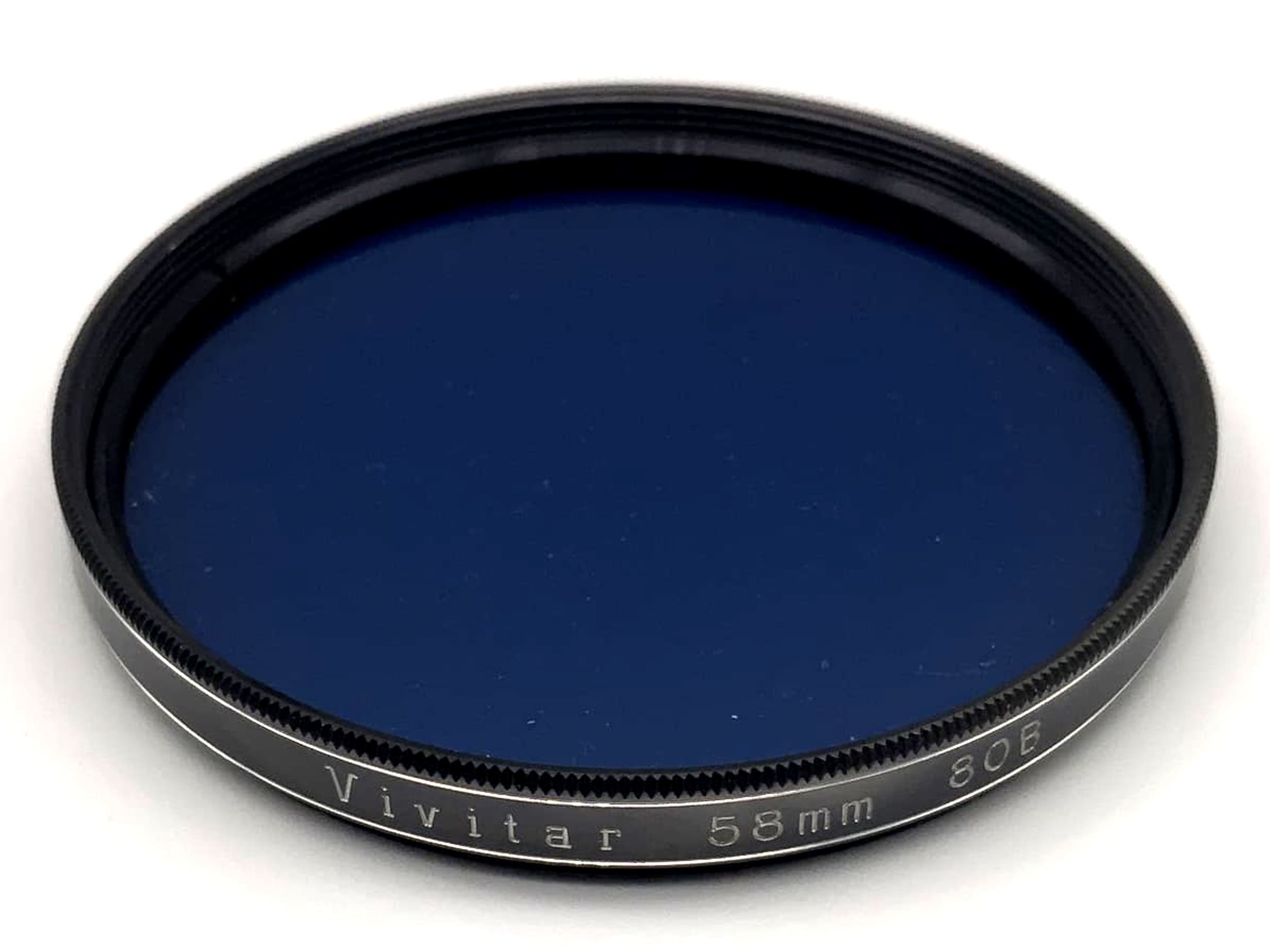 Filtre de couleur Vivitar 58 mm, filtre bleu 80B, filetage circulaire