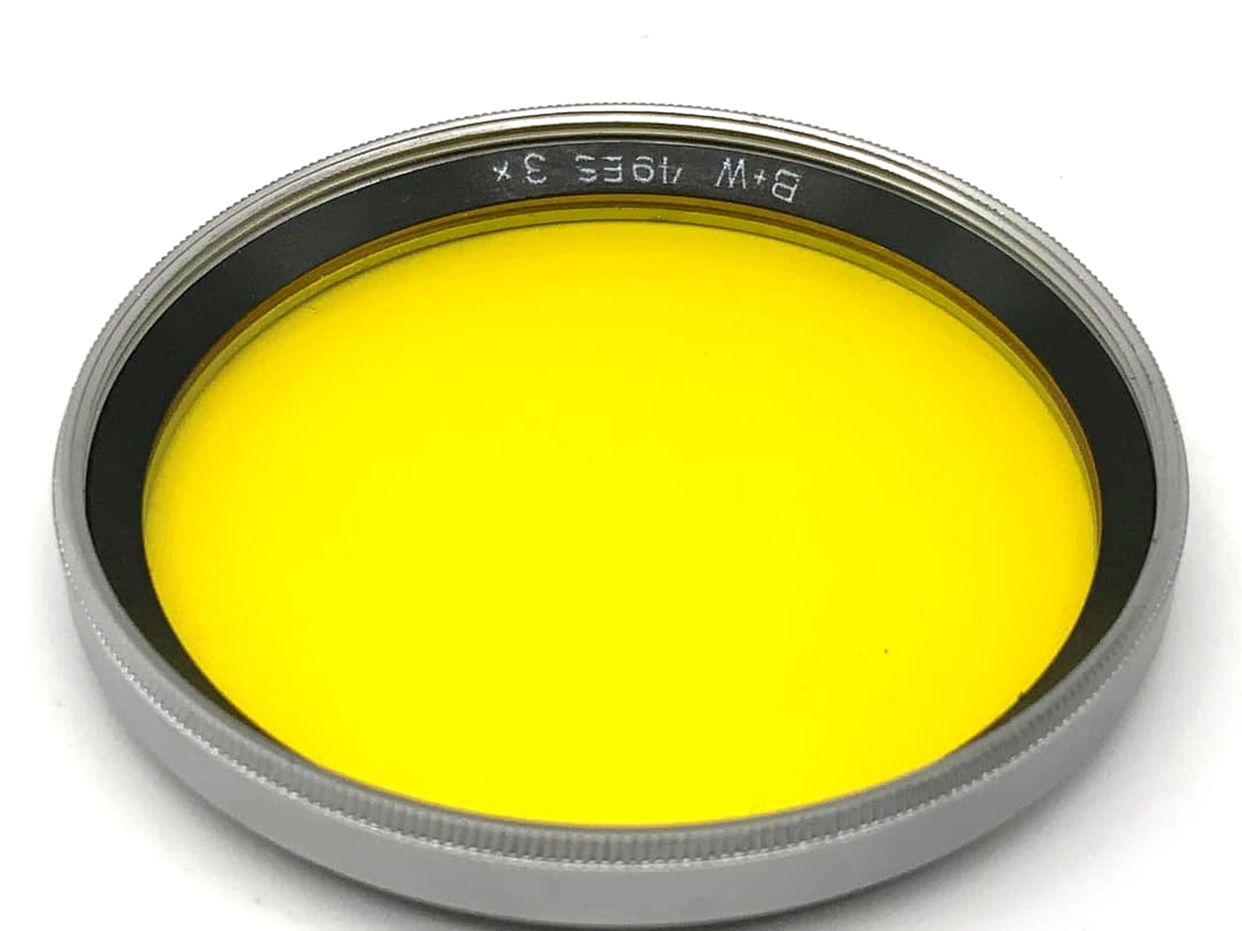 Filtre de couleur B+W 49 mm, filtre jaune 49ES, filetage circulaire x3