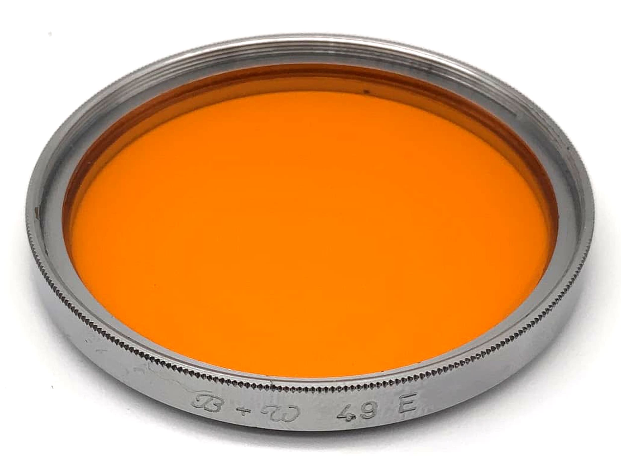 Filtre de couleur B+W 49 mm, filtre orange 49E, filetage pour filtre circulaire