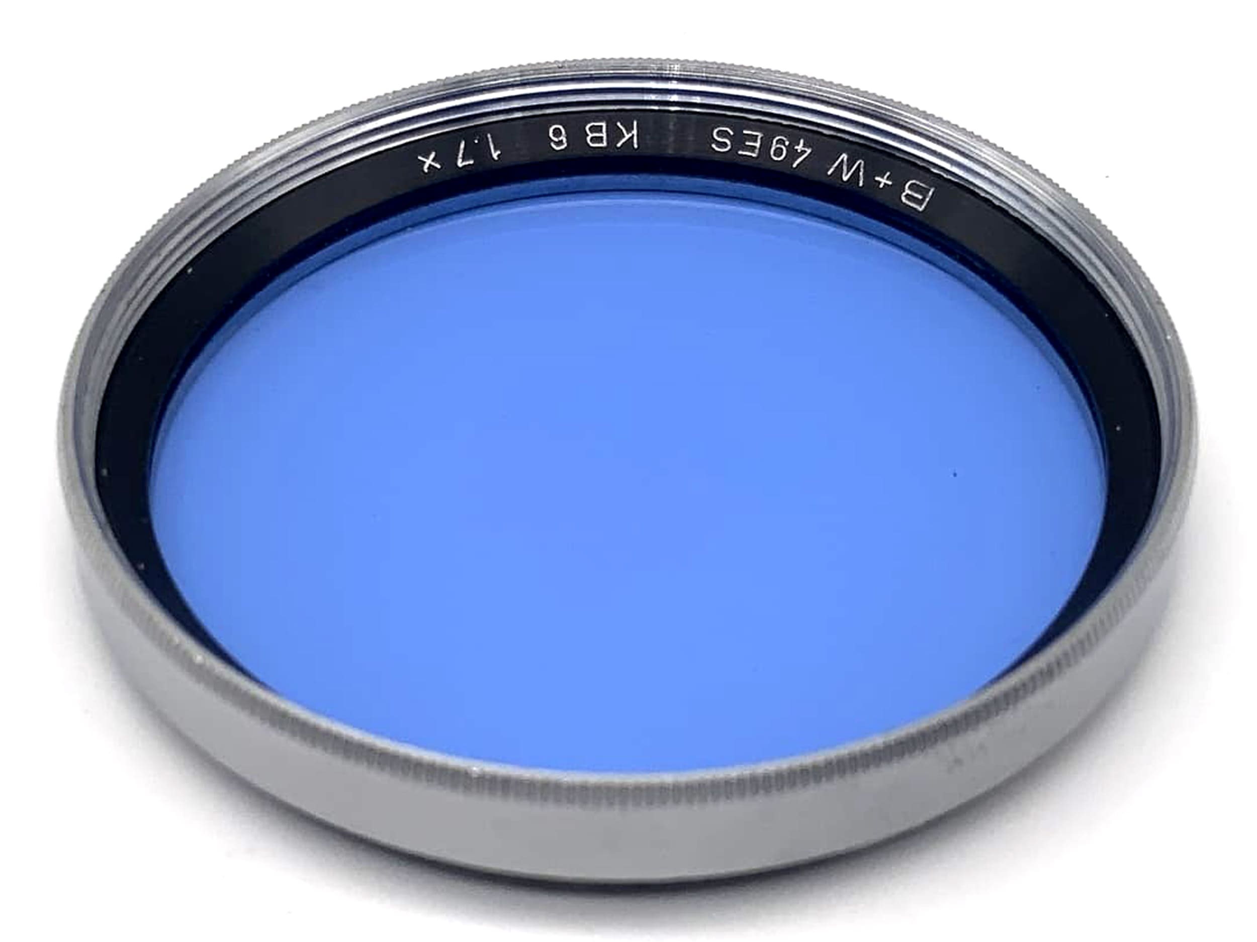 Filtre de couleur B+W 49 mm, filtre bleu KB 6, filetage circulaire 1,7x