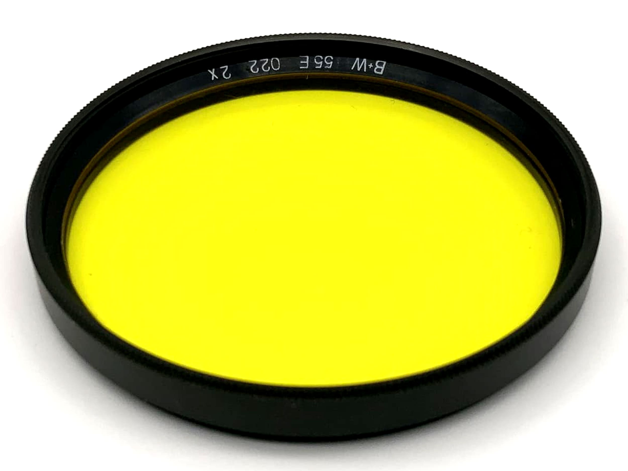 Filtre couleur B+W 55 mm, filtre jaune 55E 022, 2 filtres circulaires jaunes à visser