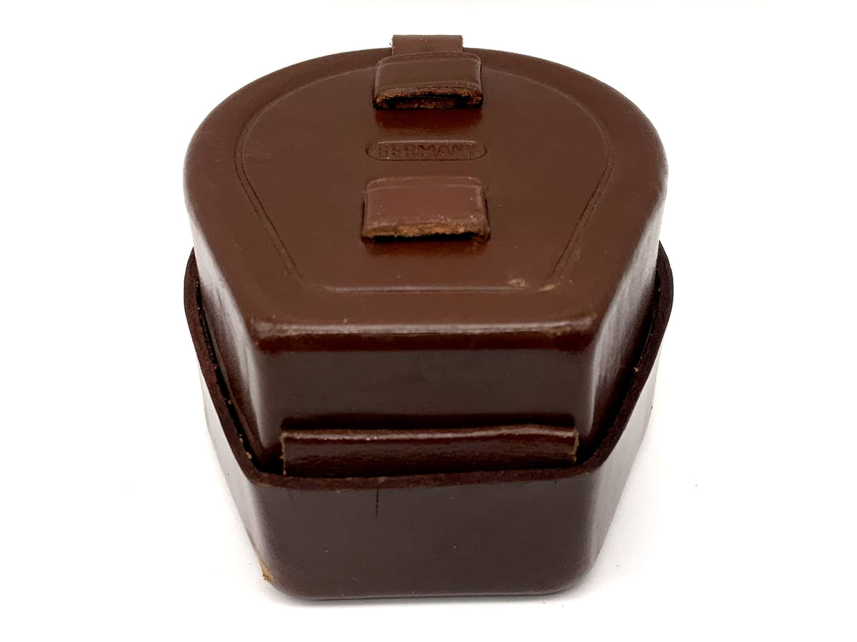 Étui en cuir Voigtländer 90/099 marron pour diaphragme et filtre, pochette en cuir