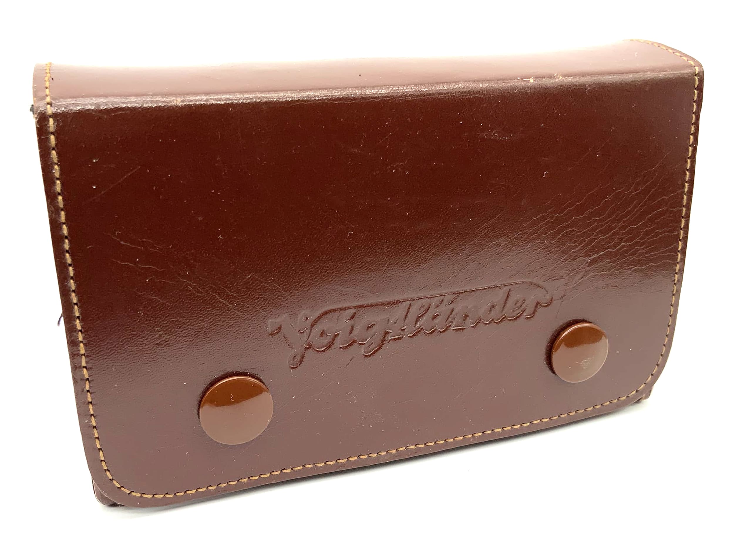 Étui Voigtländer Ready Bag 90/093 en cuir marron pour diaphragme + filtre