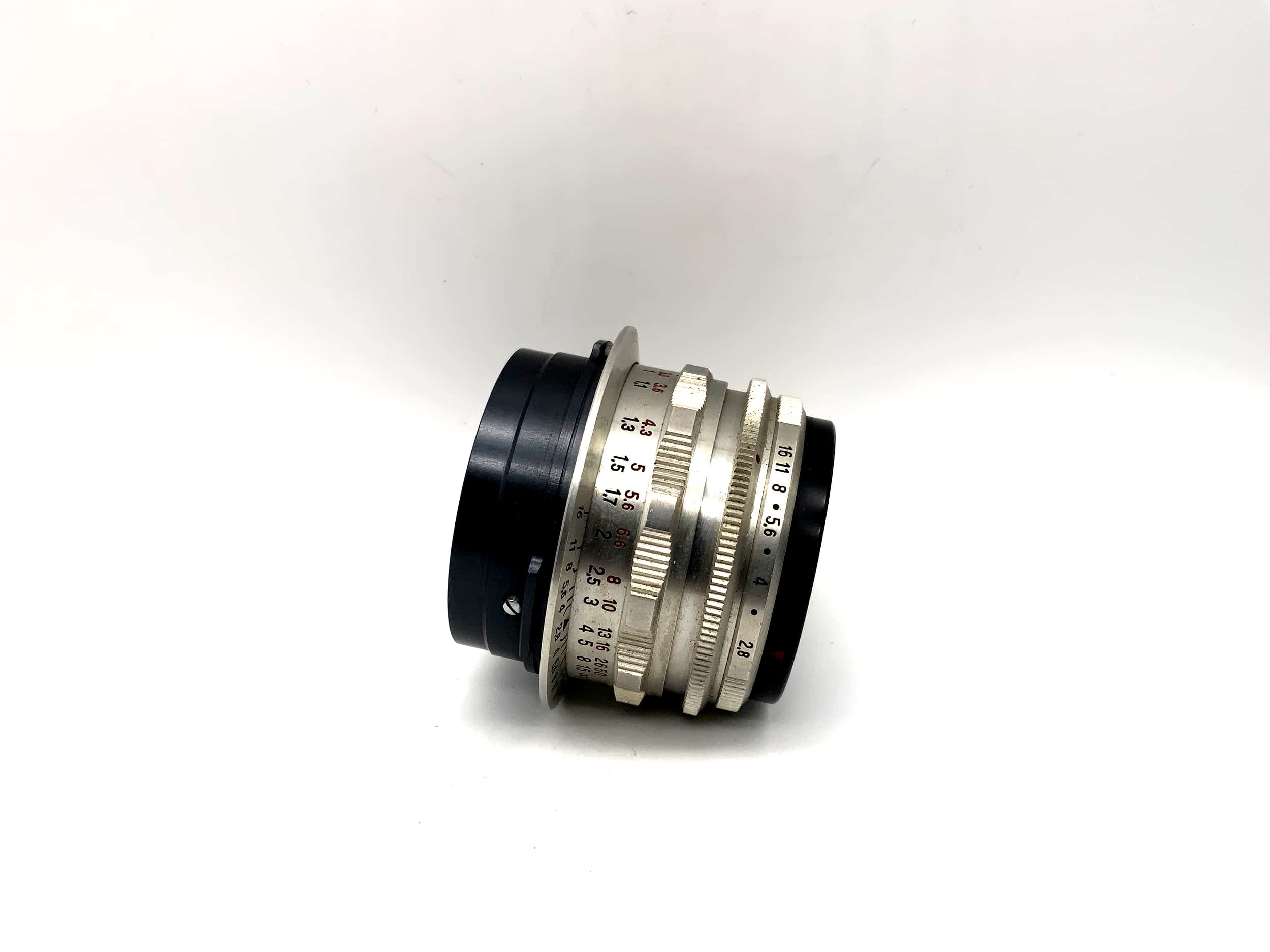Carl Zeiss 50mm 1:2.8 Lens Tessar red T 12 Blades Camera Lens (Praktina)