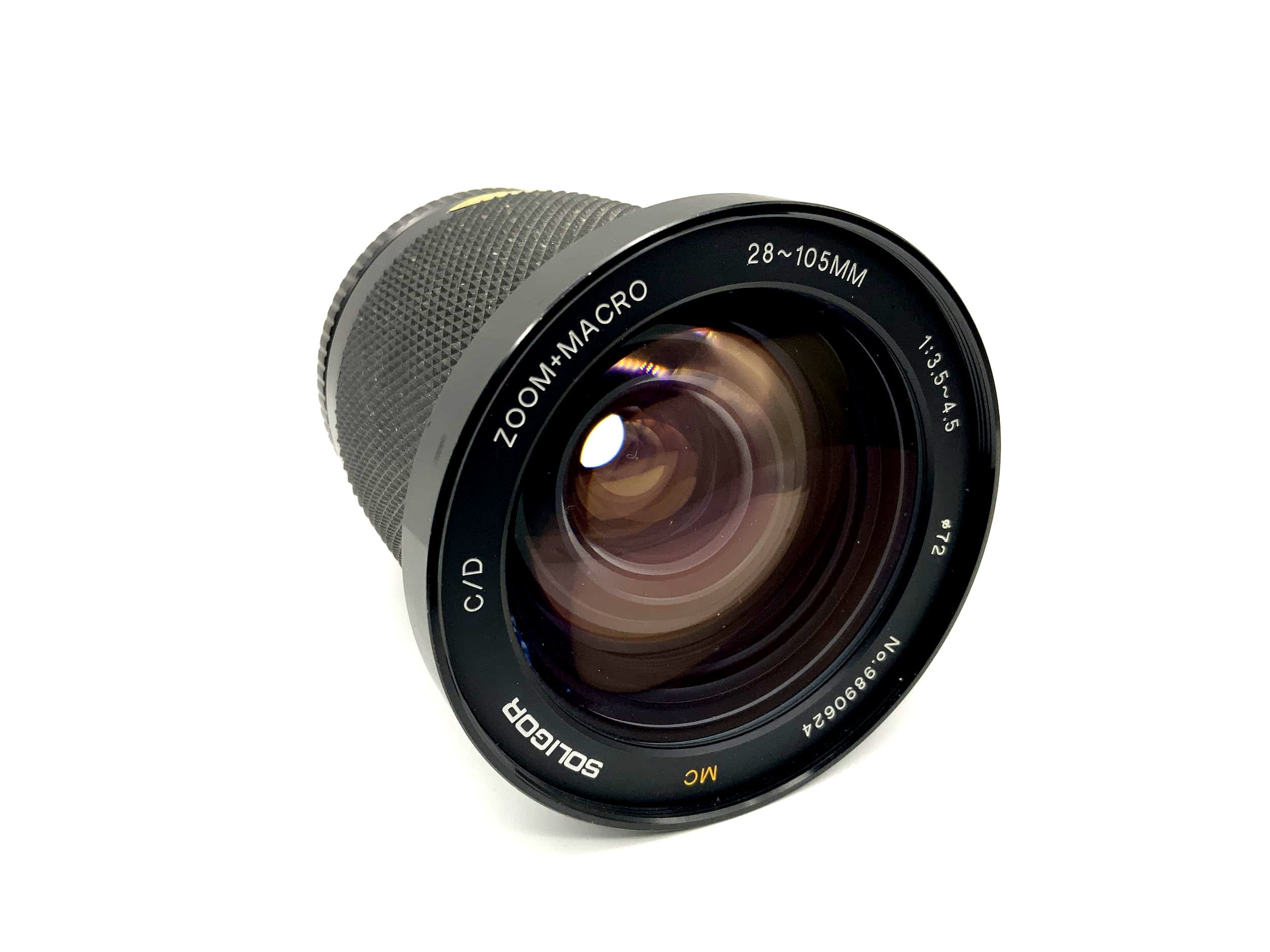 Soligor 28-105mm 1:3.5-4.5 Lens MC C/D Zoom+Macro Camera Lens (M42)