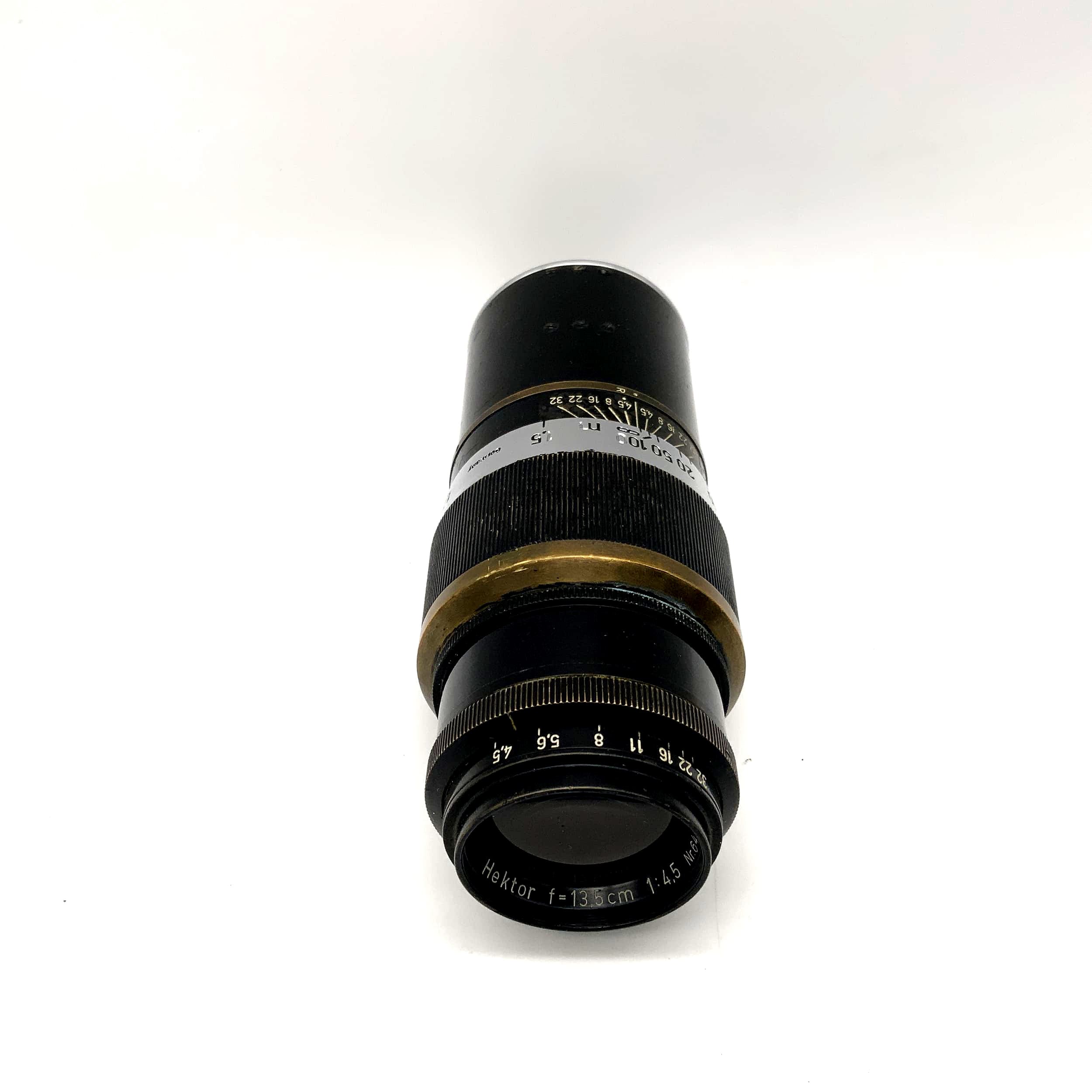 Leitz Wetzlar 13.5cm 1:4.5 lens 135mm Leica Hektor Black paint Lens (M39)