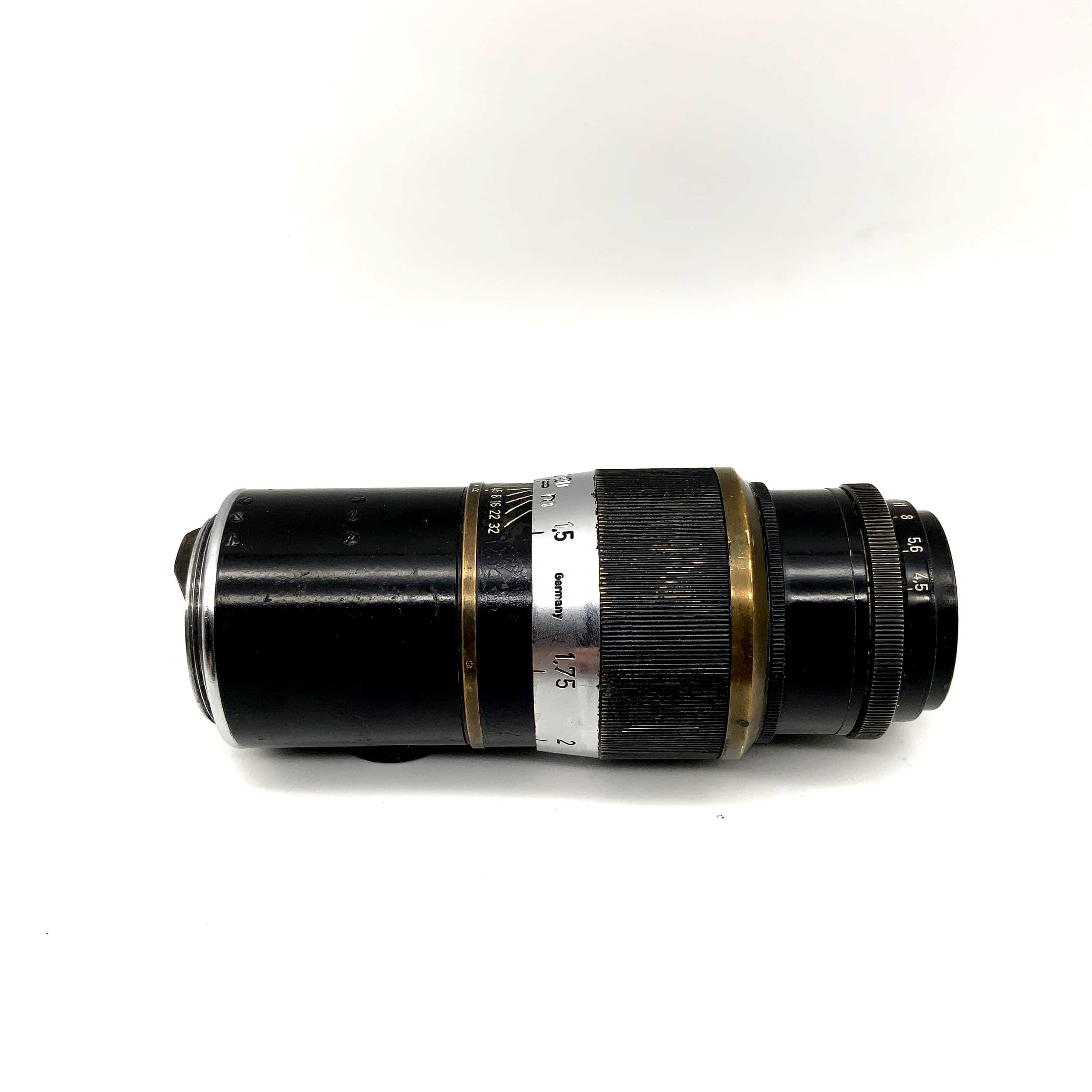 Leitz Wetzlar 13.5cm 1:4.5 lens 135mm Leica Hektor Black paint Lens (M39)