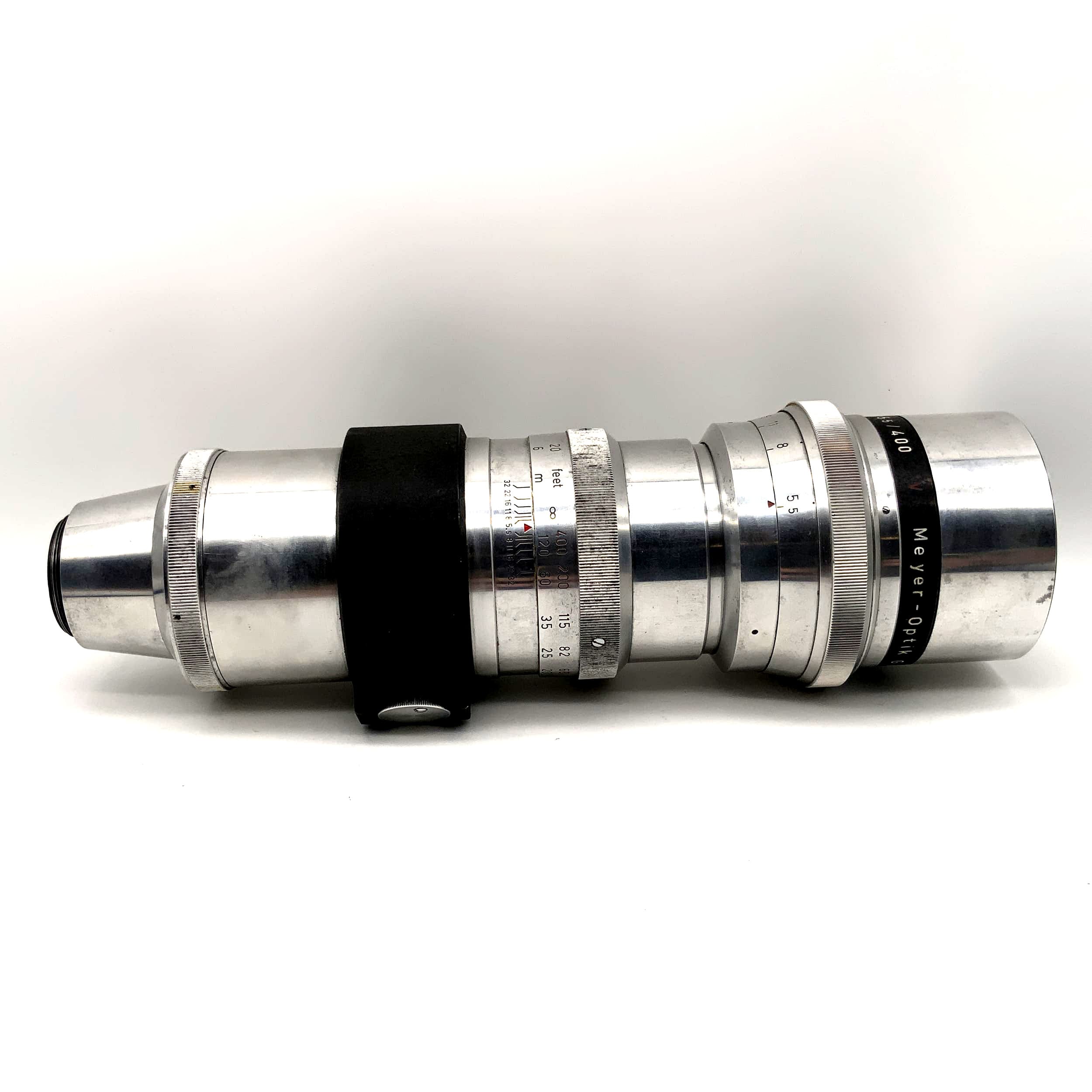 Meyer Optik Görlitz 400mm 1:5.5 lens red V Telemegor camera lens (M42)