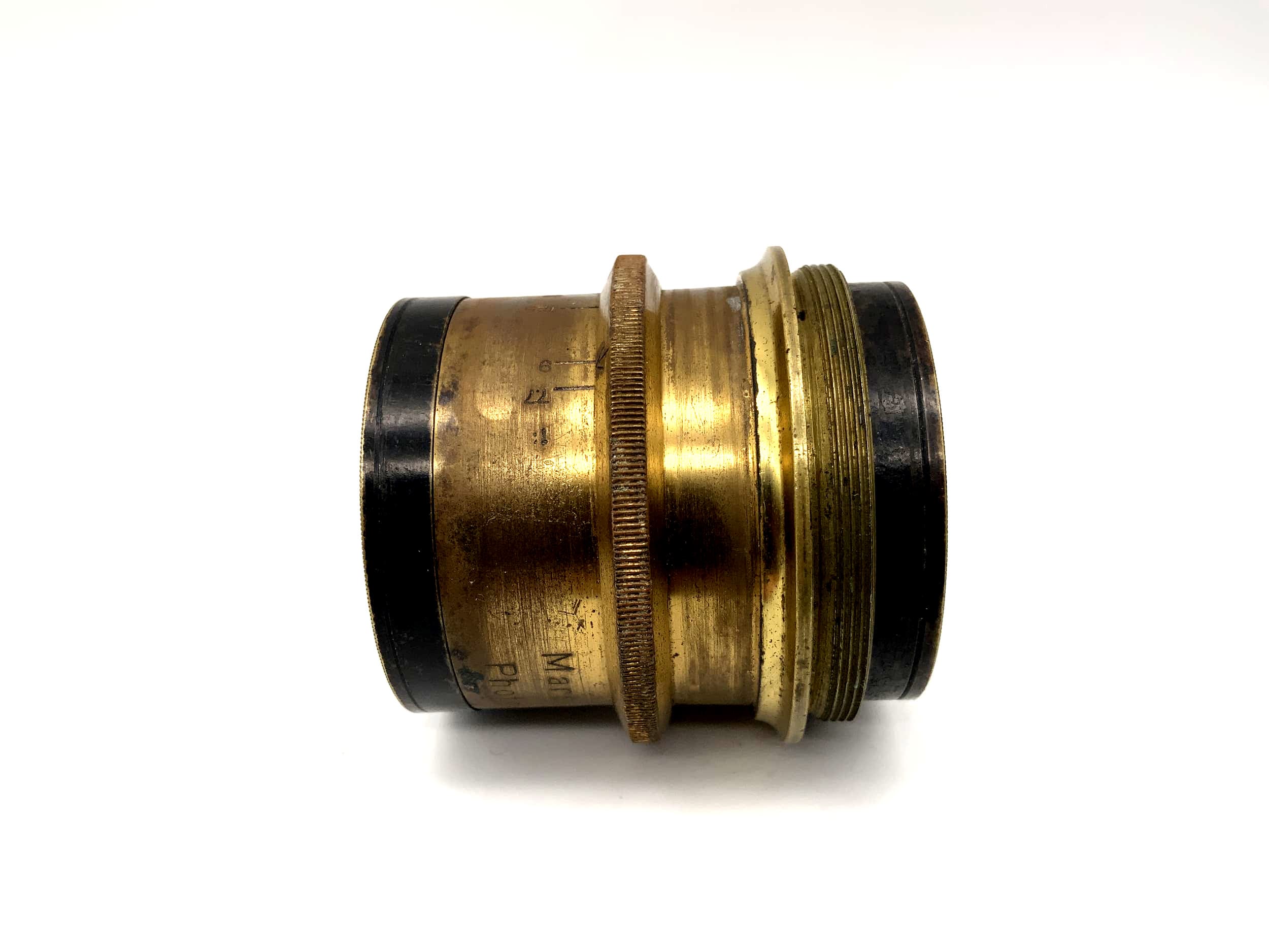 Objectif Photo Jansen 20 cm 1:7.7 200 mm Mars Anastigmat en laiton (filetage 44 mm)
