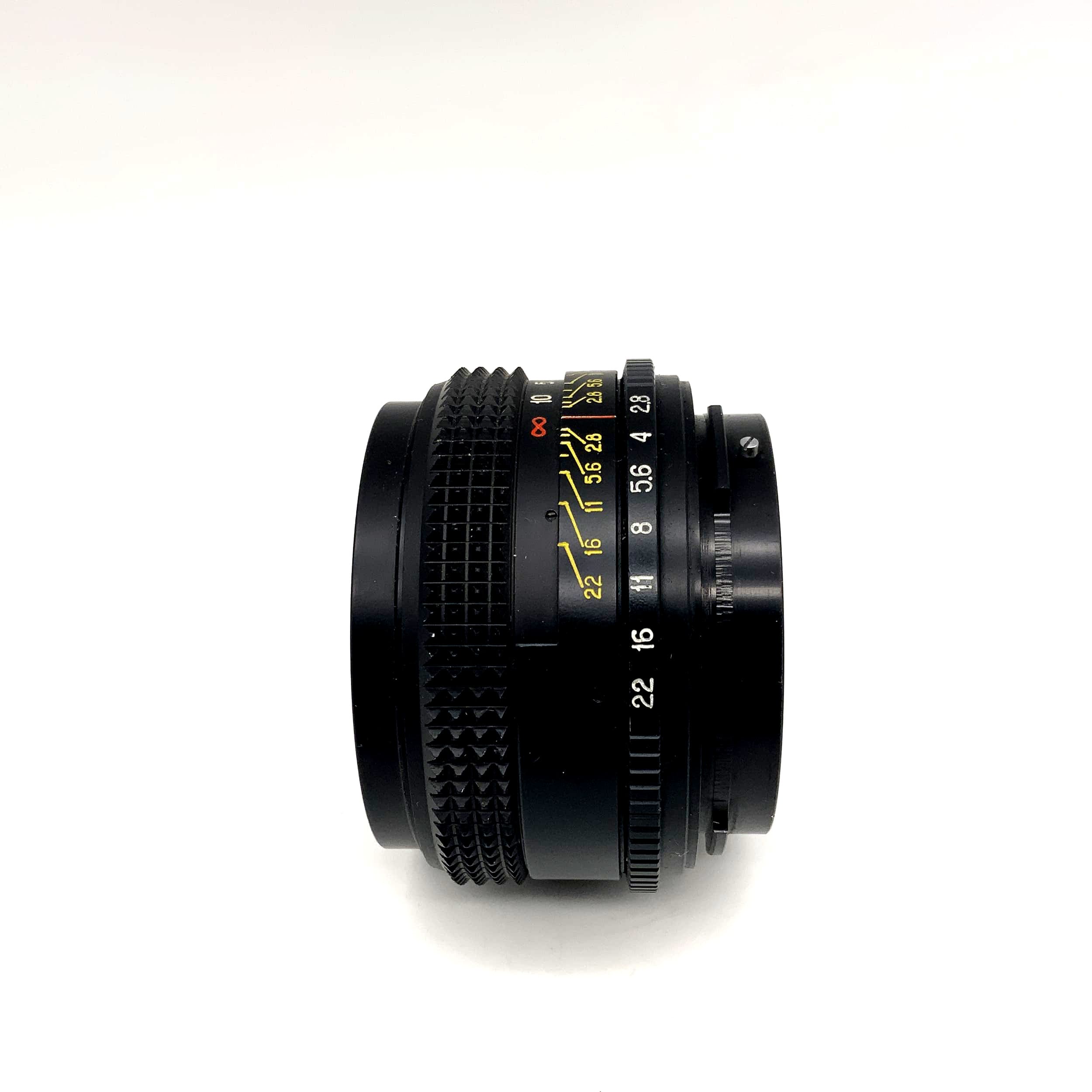 Objectif KMZ 80 mm 1:2.8 pour appareil photo Pentacon Six MC Volna-3 (Kiev 88)