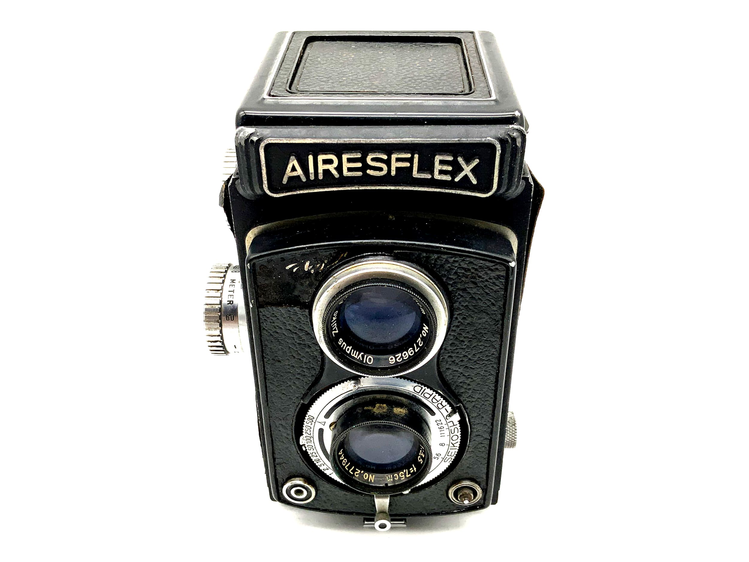 Appareil photo reflex bi-objectif Airesflex TLR avec objectif Olympus Zuiko FC 1:3.5/7.5cm Seikosha-Rapid