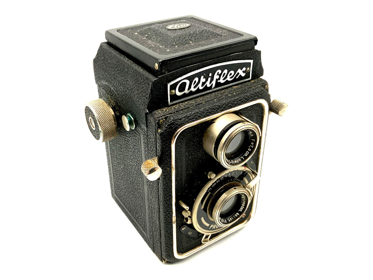 Appareil photo Eho-Altissa Altiflex TLR avec objectif double Victar 1:4.5 F=7.5cm Prontor II